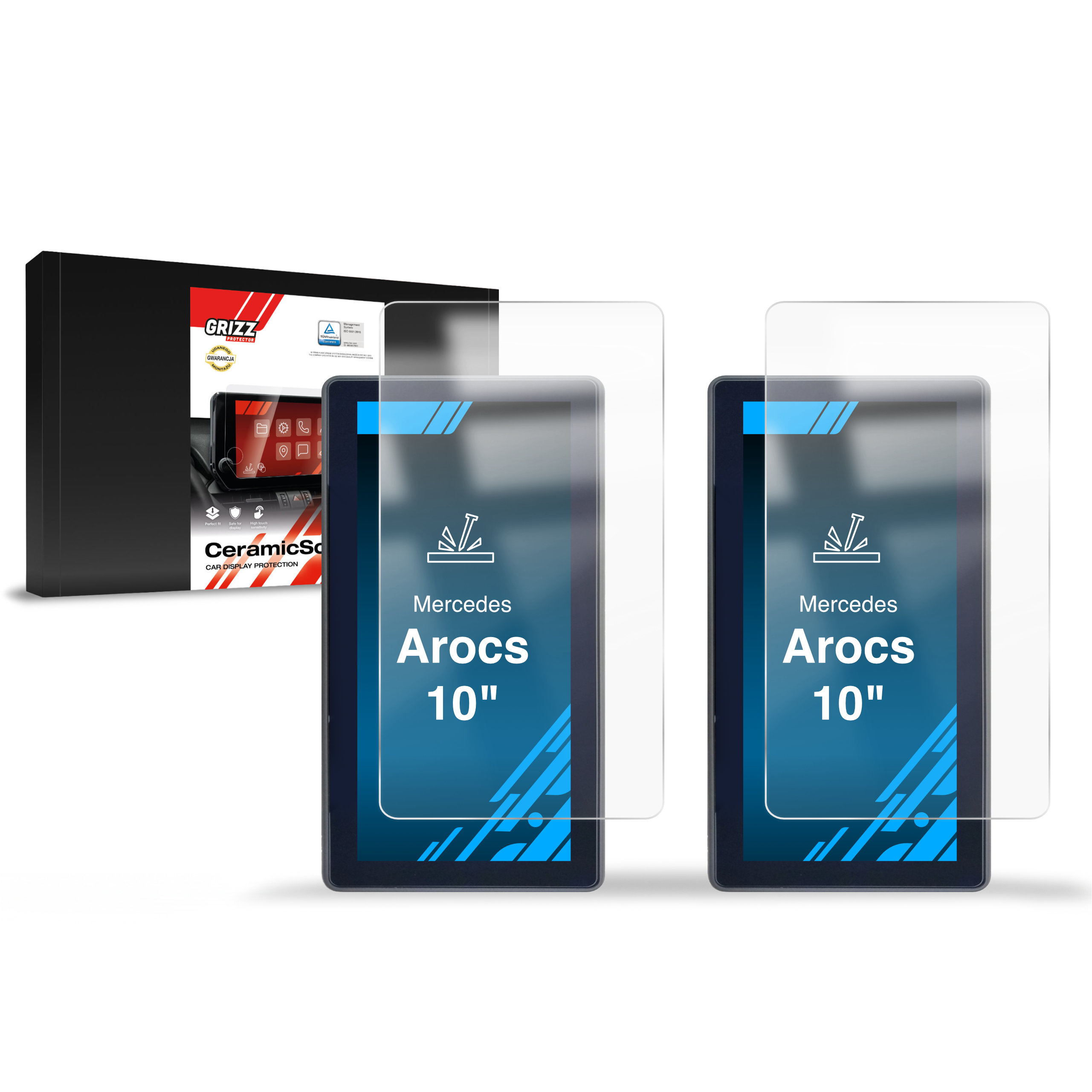 CarDisplay Protection Grizz Keramikfolie für Mercedes Arocs Mirrors (2019-2024)
