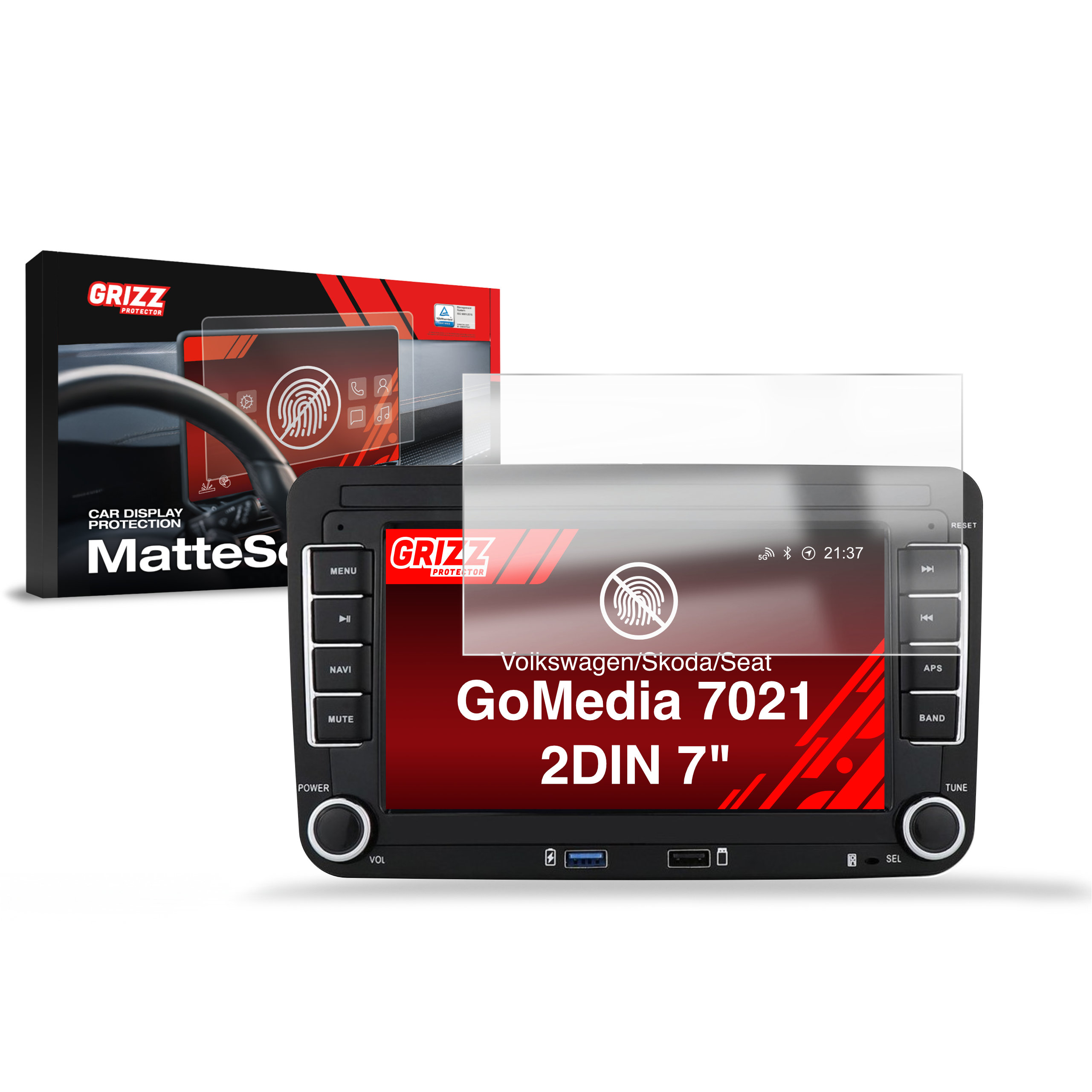 Folia matowa Grizz Protector do GoMedia 7021 2DIN 7