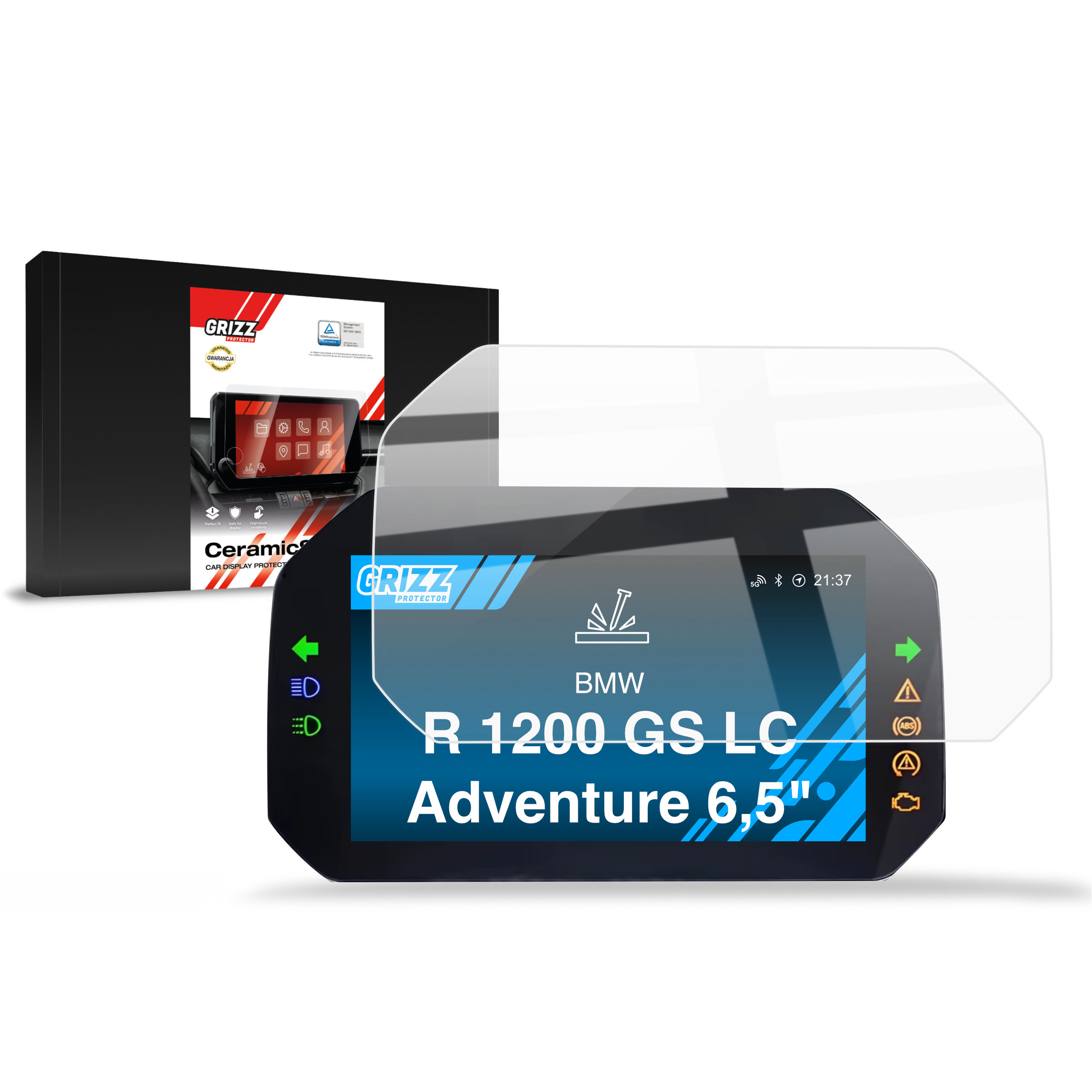 CarDisplay Protection Grizz Keramikfolie für BMW R 1200 GS LC Adventure 6,5