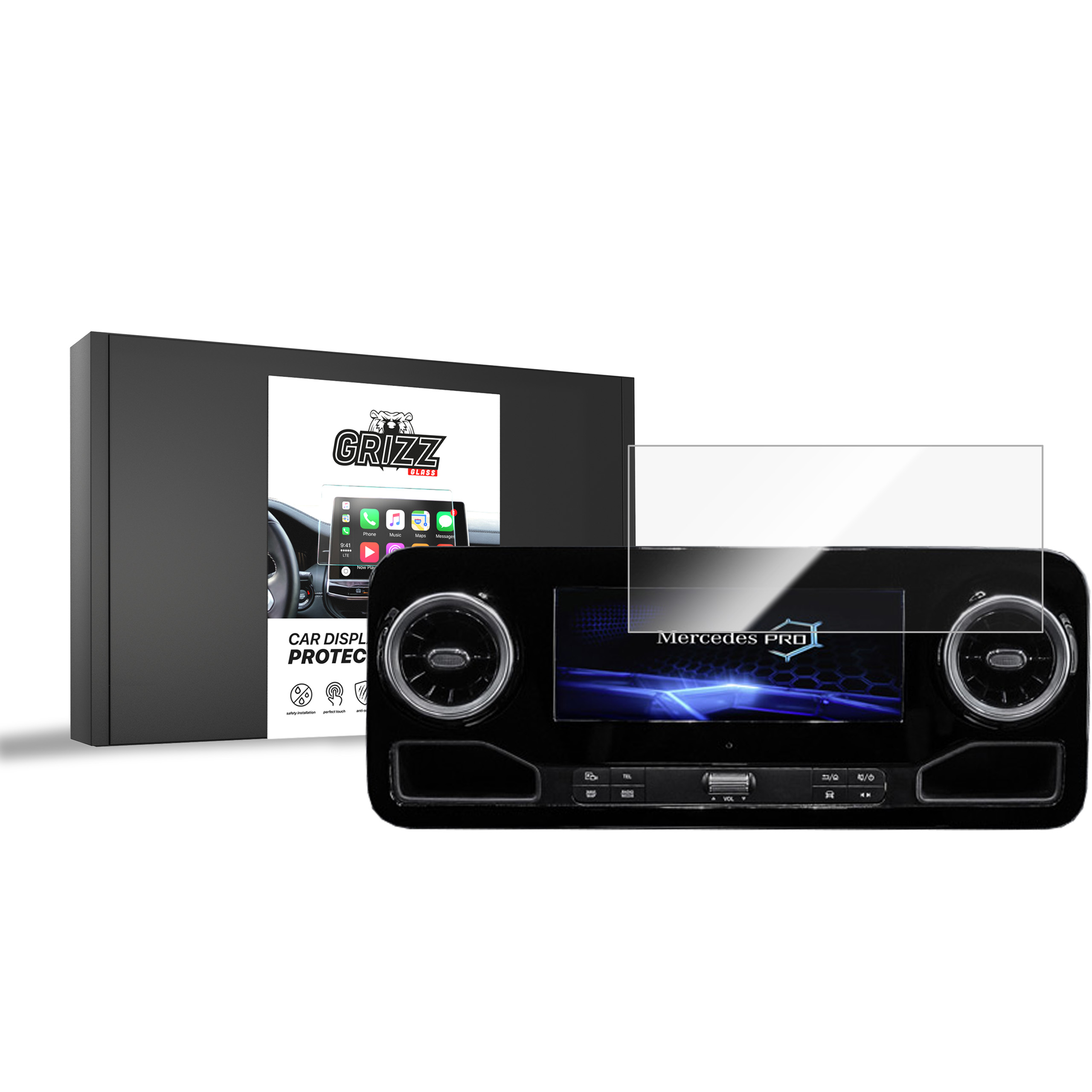 CarDisplay Protection Grizz Keramikfolie für Mercedes Sprinter MBUX 10,25