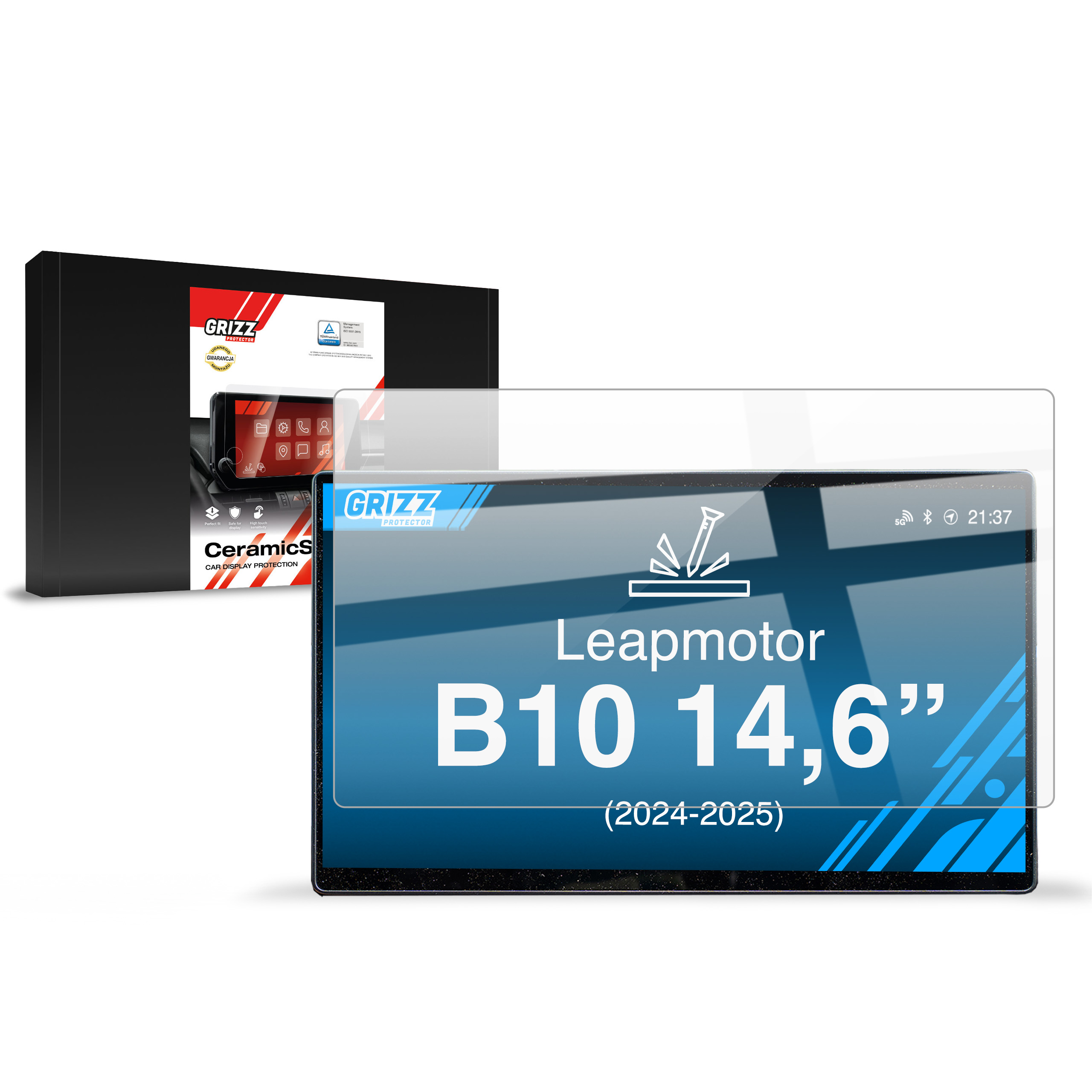 CarDisplay Protection Grizz Keramikfolie für Leapmotor B10 14,6