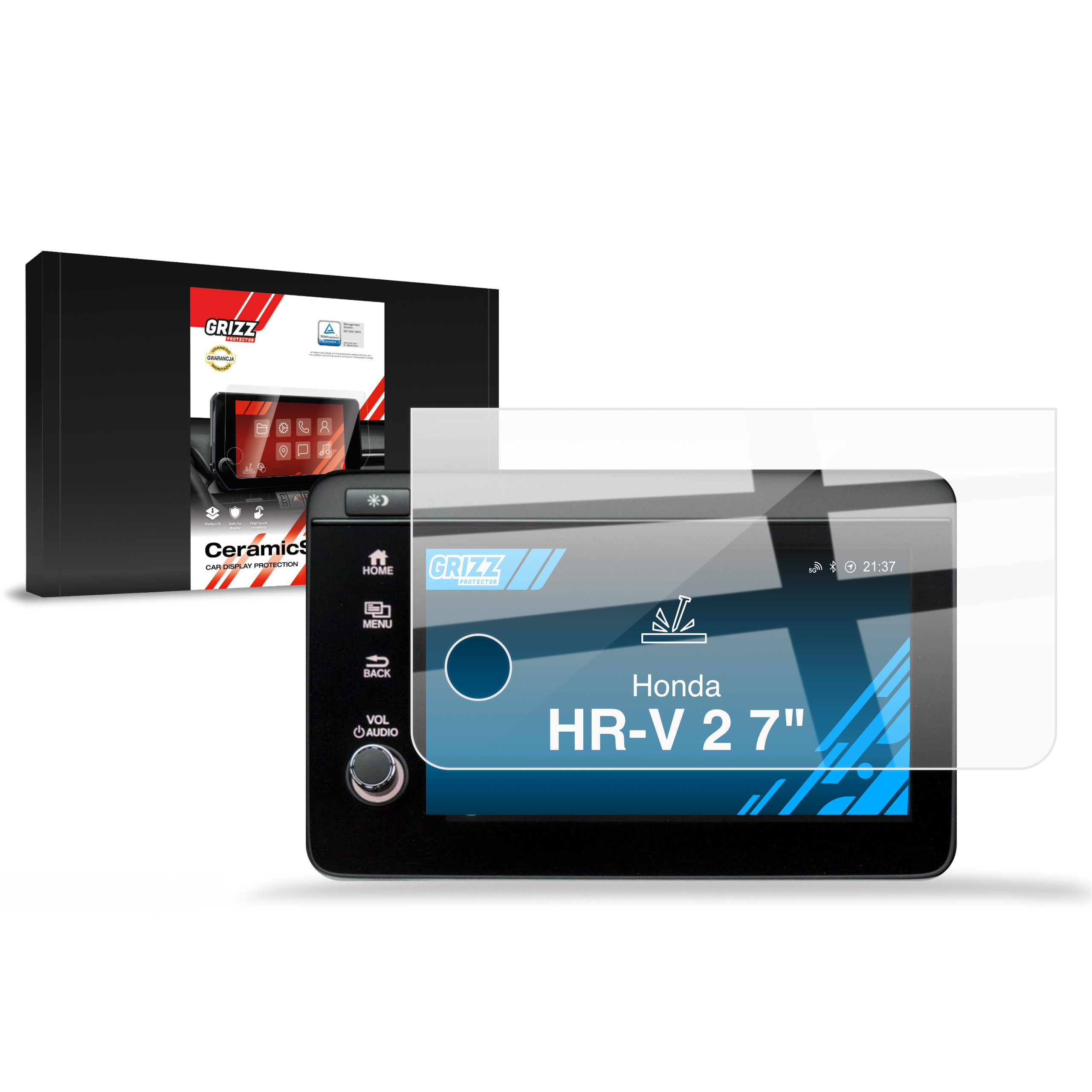 CarDisplay Protection Grizz Keramikfolie für Honda HR-V 2 2019-2022