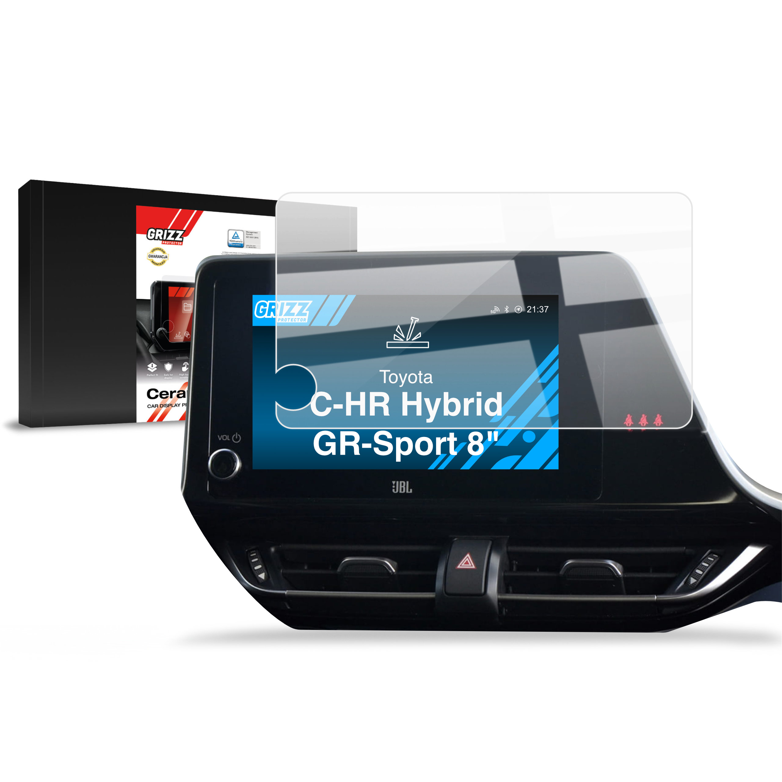 CarDisplay Protection Grizz Keramikfolie für Toyota C-HR Hybrid GR-Sport (2016-2023)