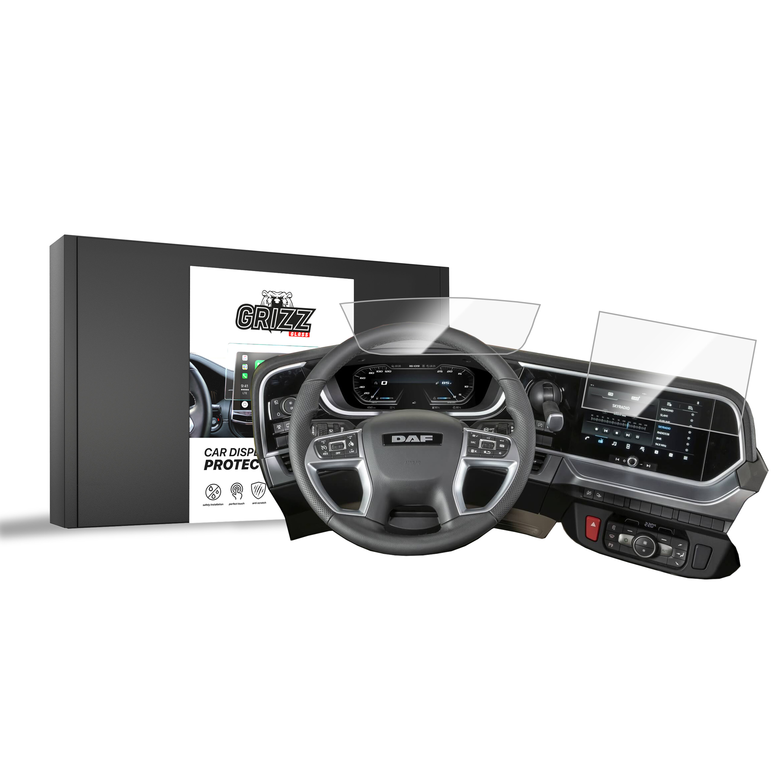 CarDisplay Protection Grizz Keramikfolie für DAF XDC NGD