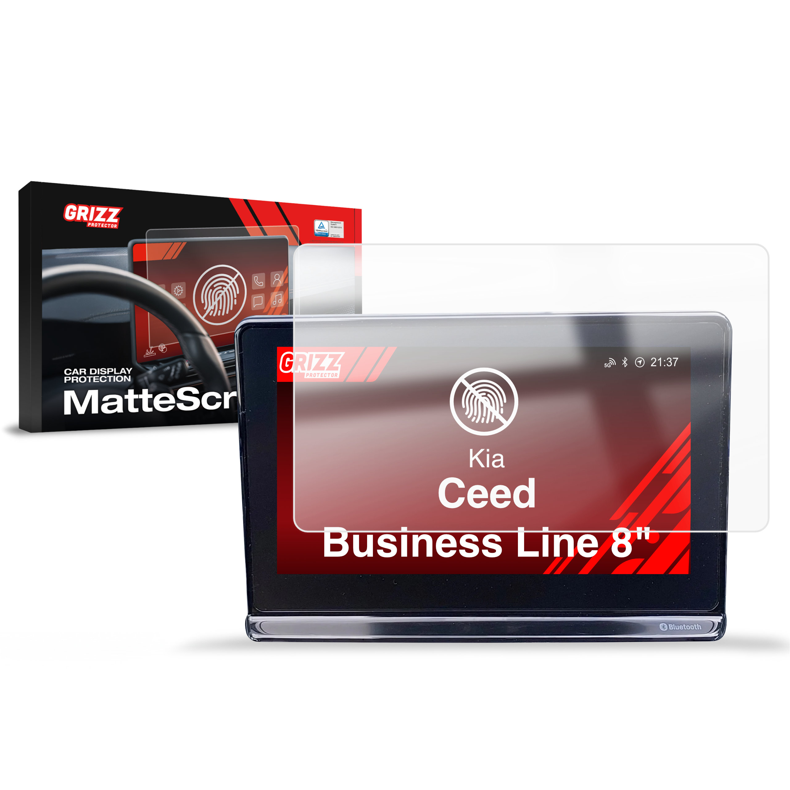 CarDisplay Protection Grizz Mattfolie für Kia Ceed Business Line (2018-2021)
