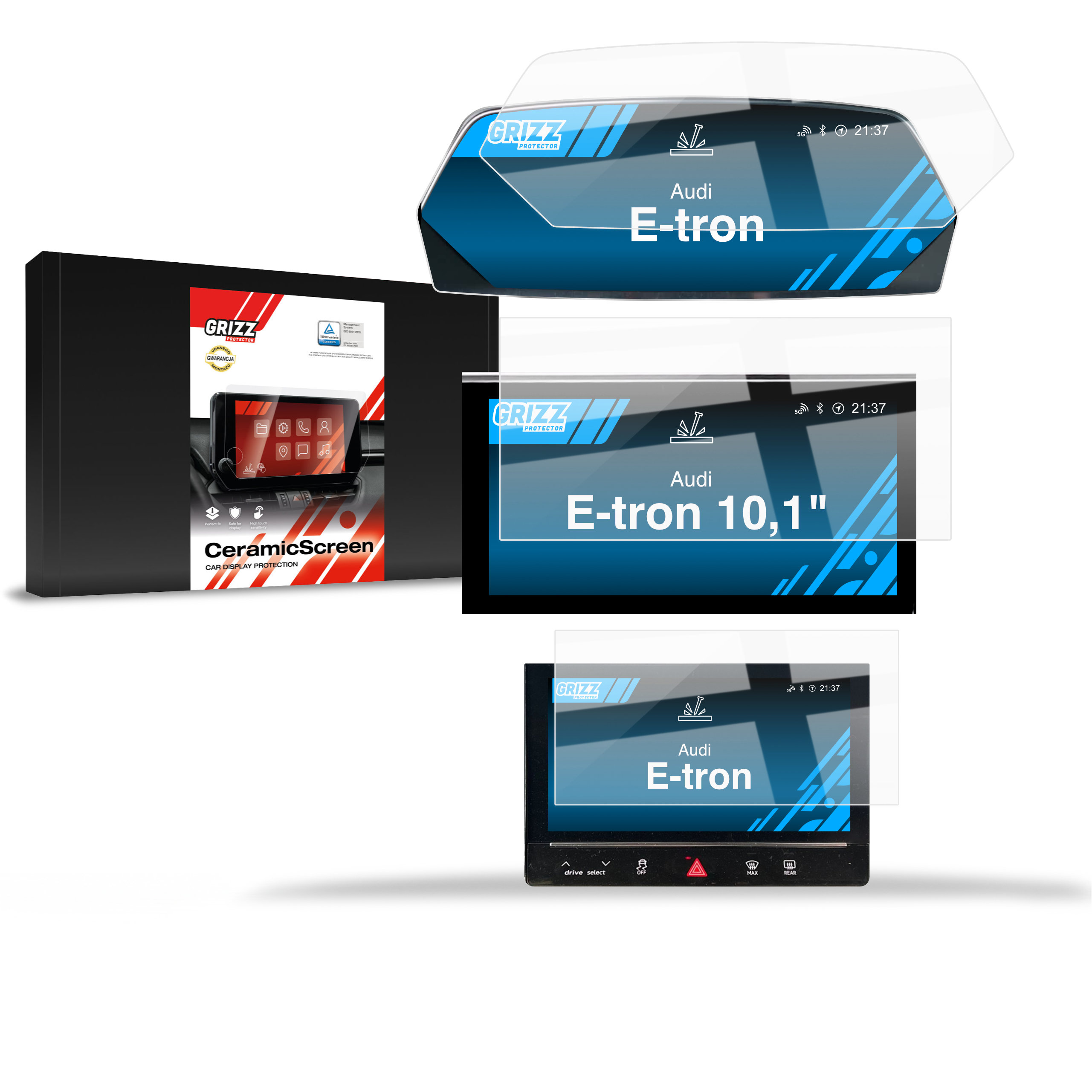 CarDisplay Protection Grizz Keramikfolie für Audi e-tron (2019-2022)