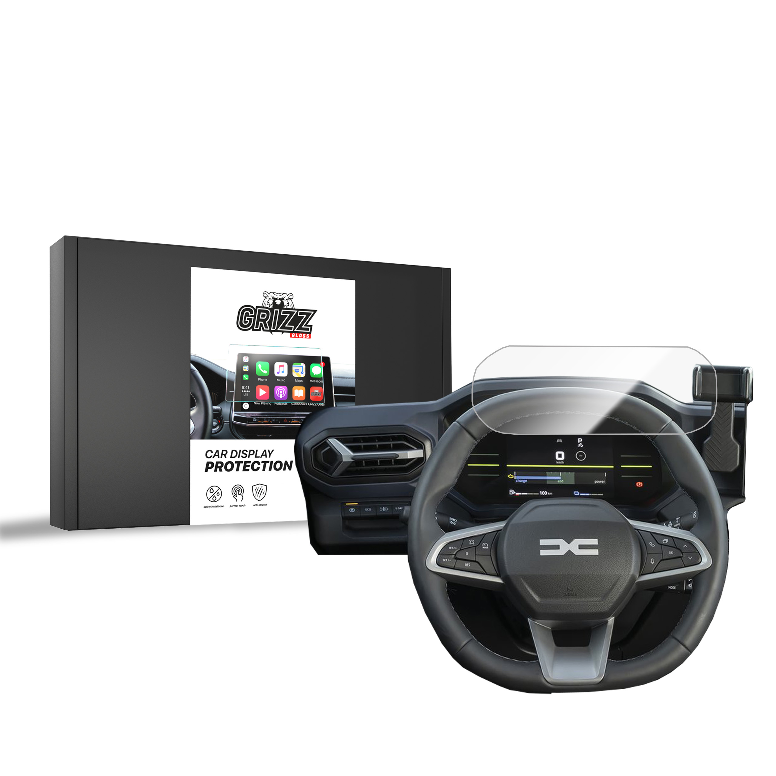 CarDisplay Protection Grizz Keramikfolie für Dacia Duster (2024-2025)