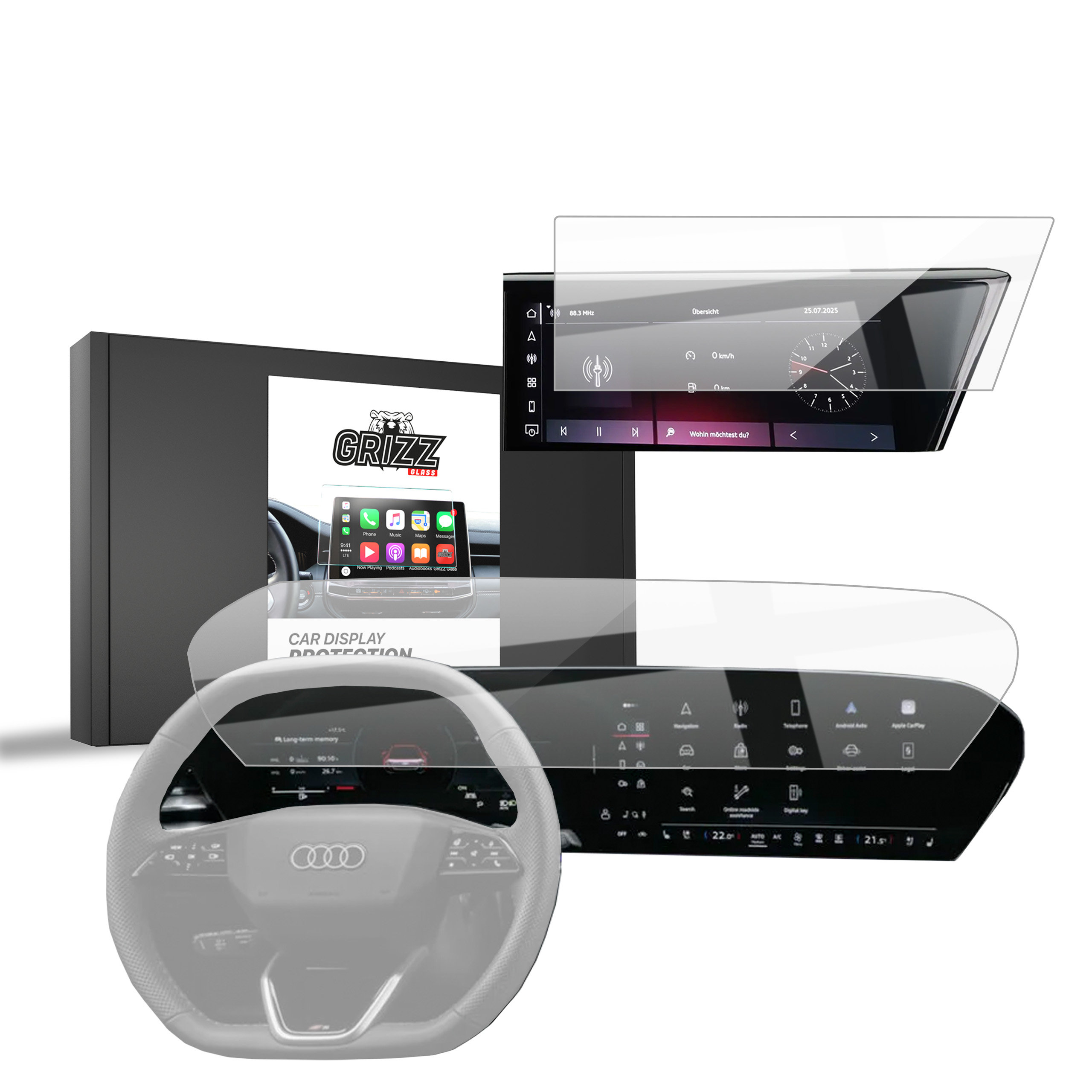 CarDisplay Protection Grizz Keramikfolie für Audi Q5 14,5