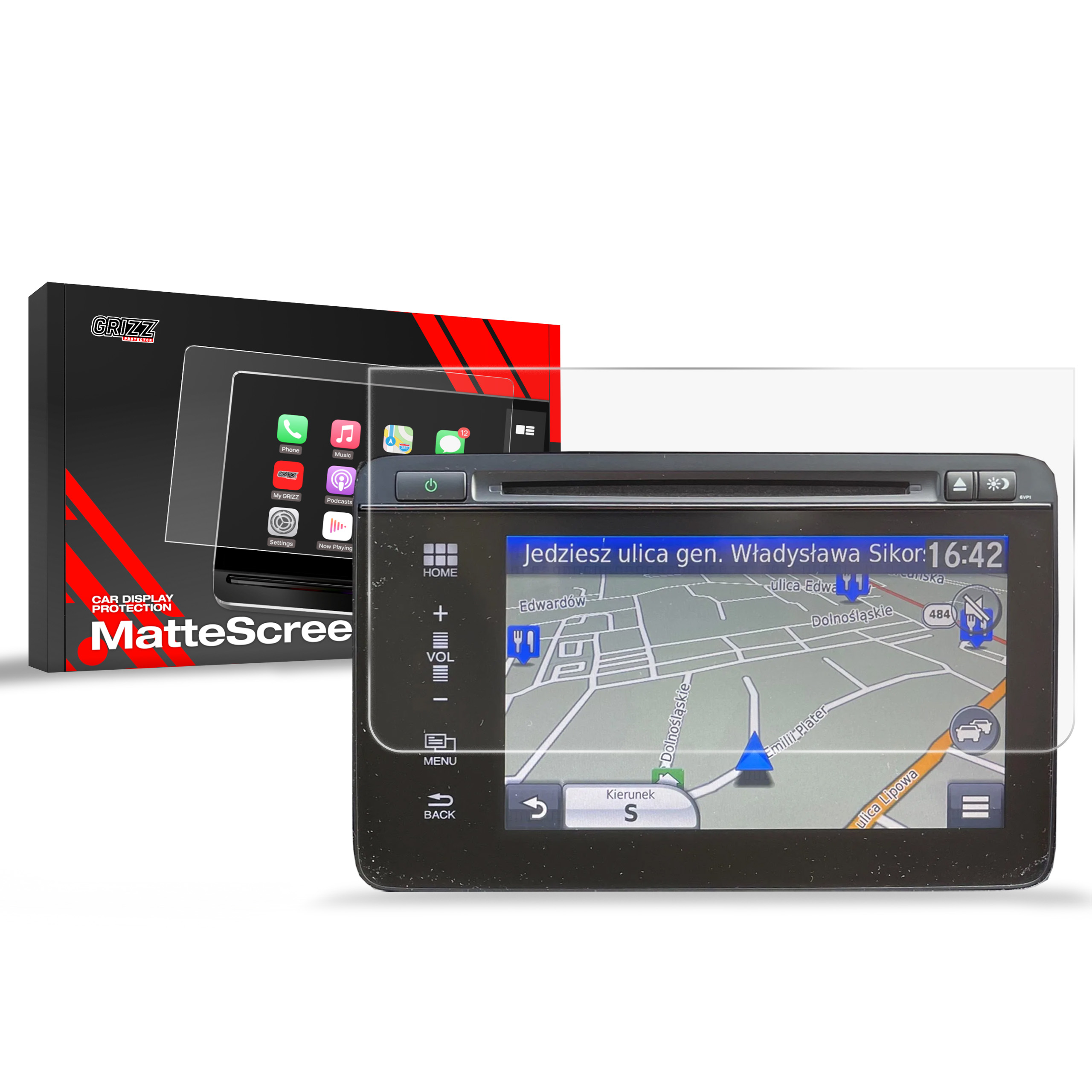 CarDisplay Protection Grizz Mattfolie für Honda Jazz 4 7