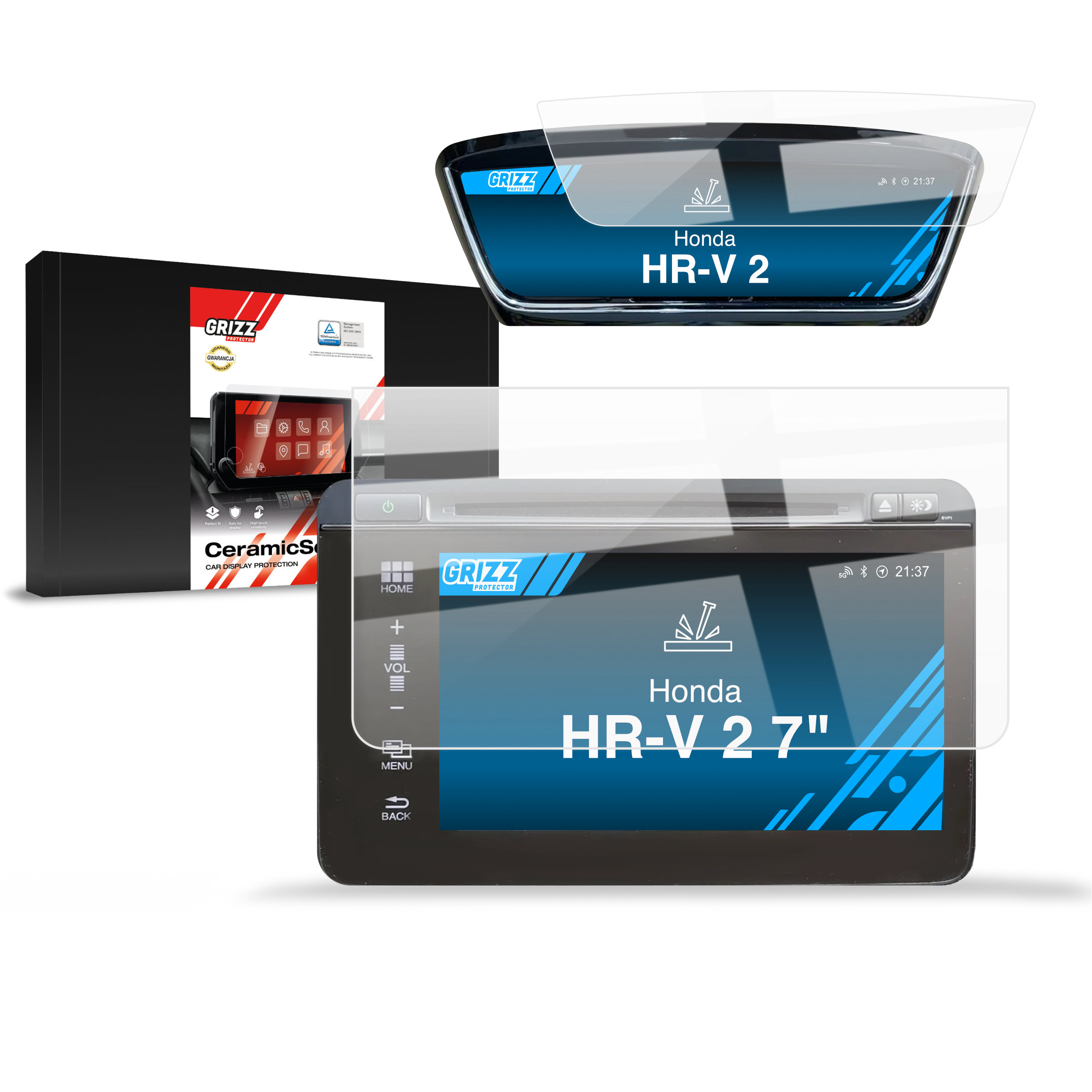 CarDisplay Protection Grizz Keramikfolie für Honda HR-V 2 (2015-2018)