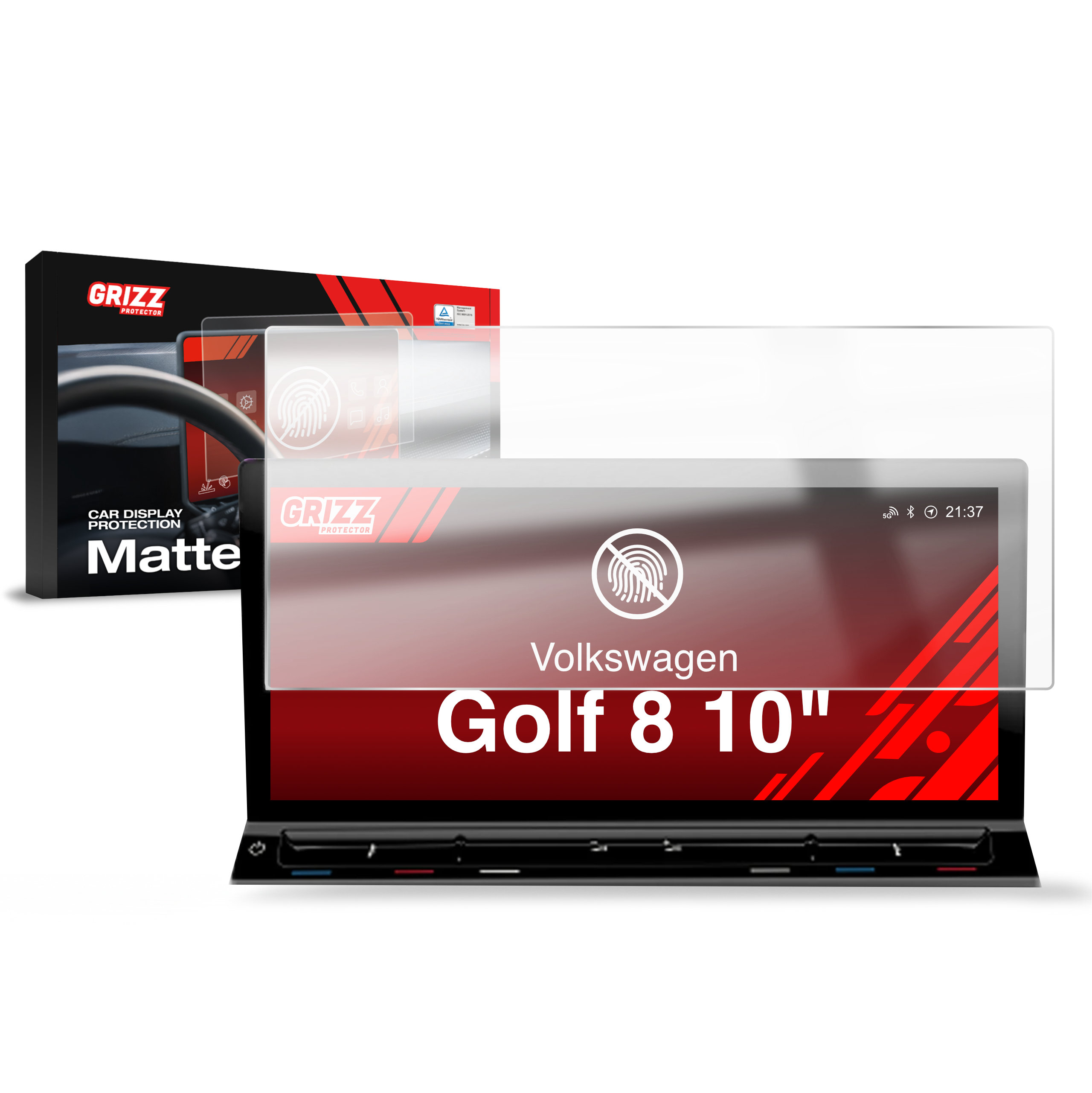 CarDisplay Protection Grizz Mattfolie für Volkswagen Golf 8 Discover Media (2020-2024)