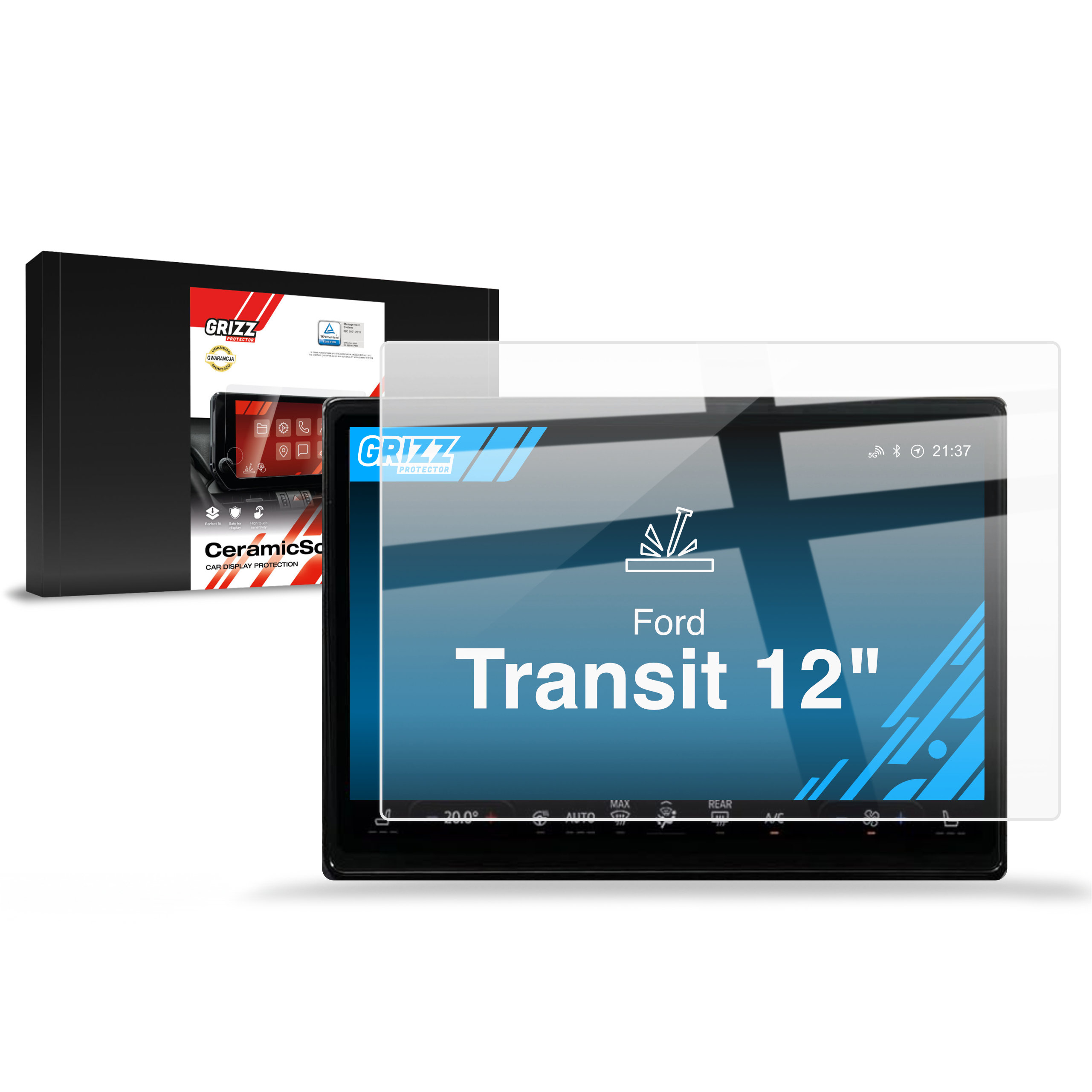 CarDisplay Protection Grizz Keramikfolie für Ford Transit 12