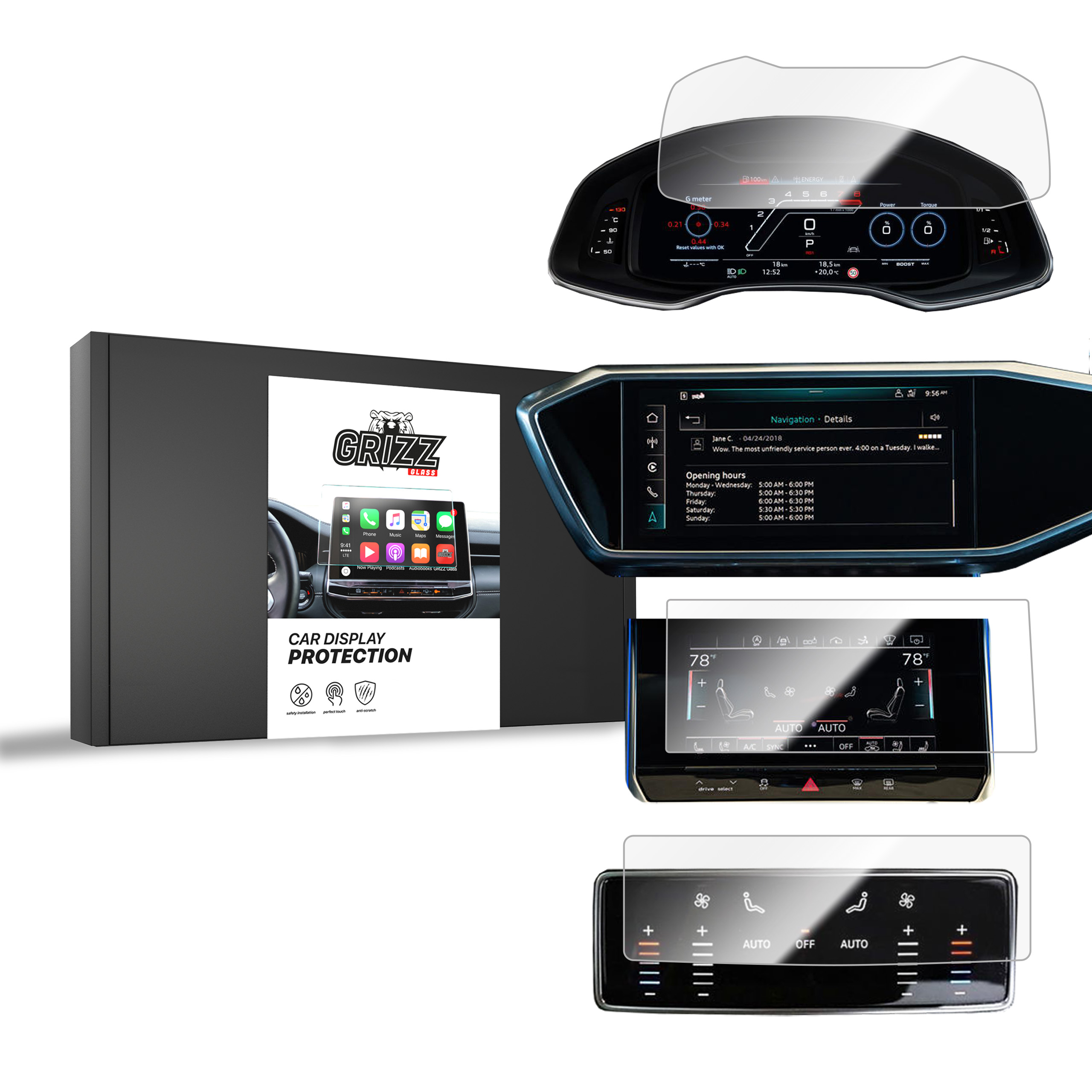 CarDisplay Protection Grizz Keramikfolie für Audi A7 C8 4w1 (2018-2025)
