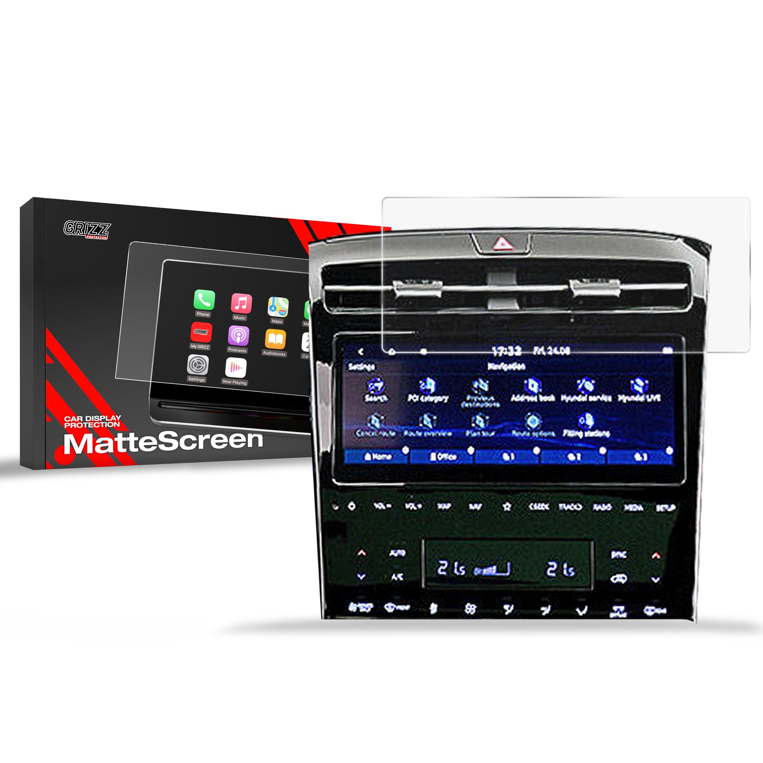 CarDisplay Protection Grizz Mattfolie für Hyundai Tucson 10,25