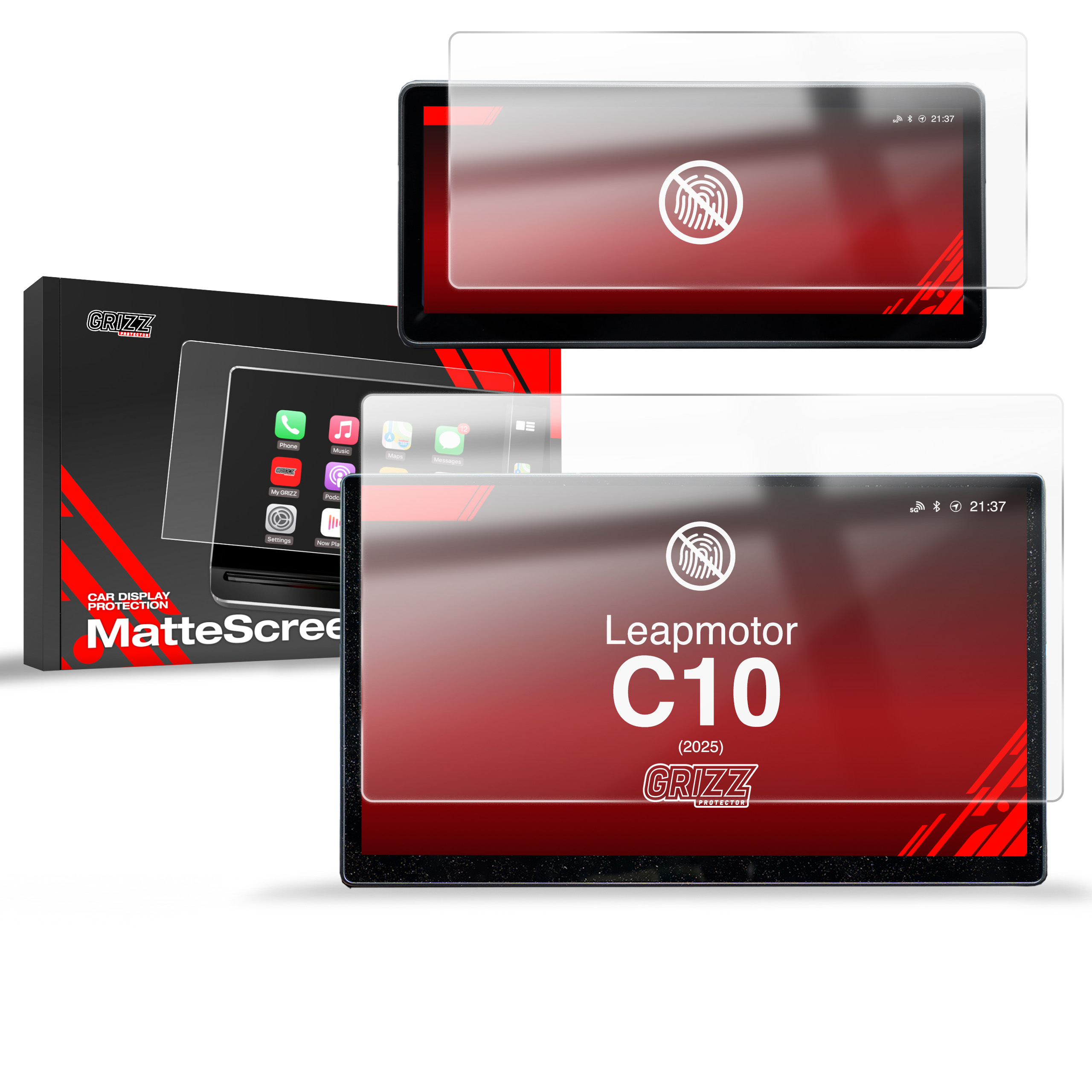 GrizzProtector 2in1 Displayschutzfolie für Leapmotor C10 14,6" (2025), mată și anti-amprentă.