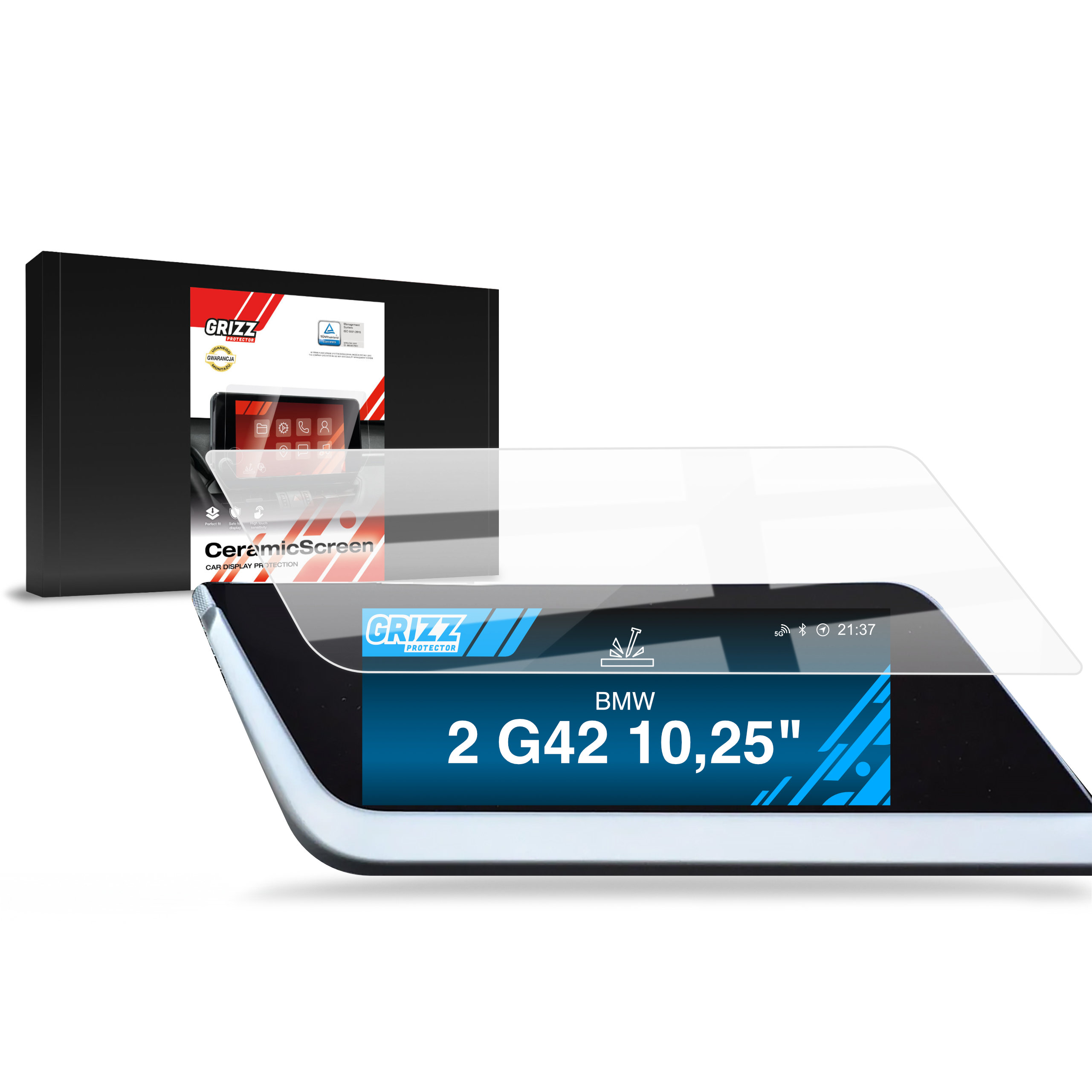 CarDisplay Protection Grizz Keramikfolie für BMW 2 G42 10,25