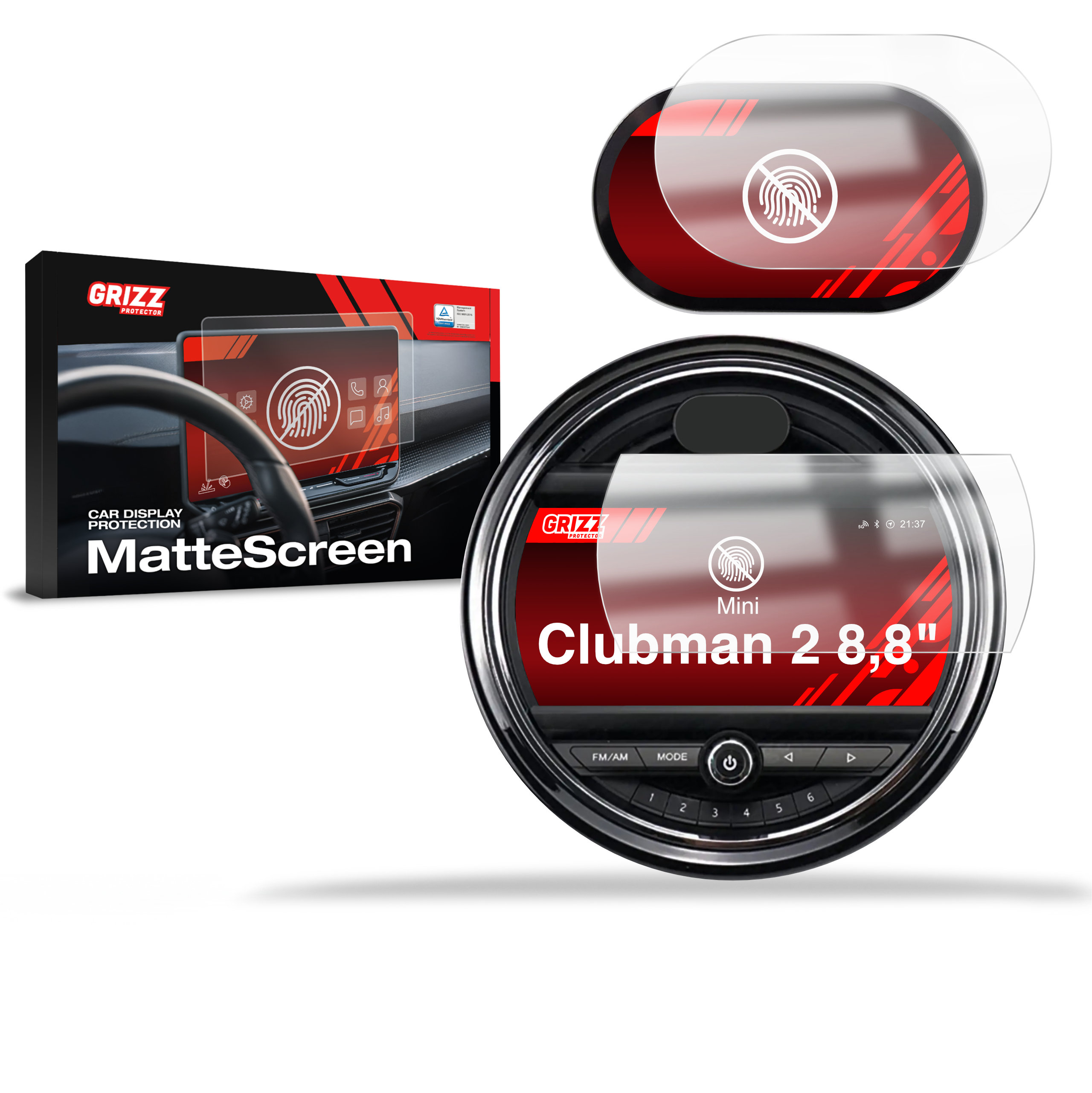 CarDisplay Protection Grizz Mattfolie für Mini Clubman 2 (2021-2023)