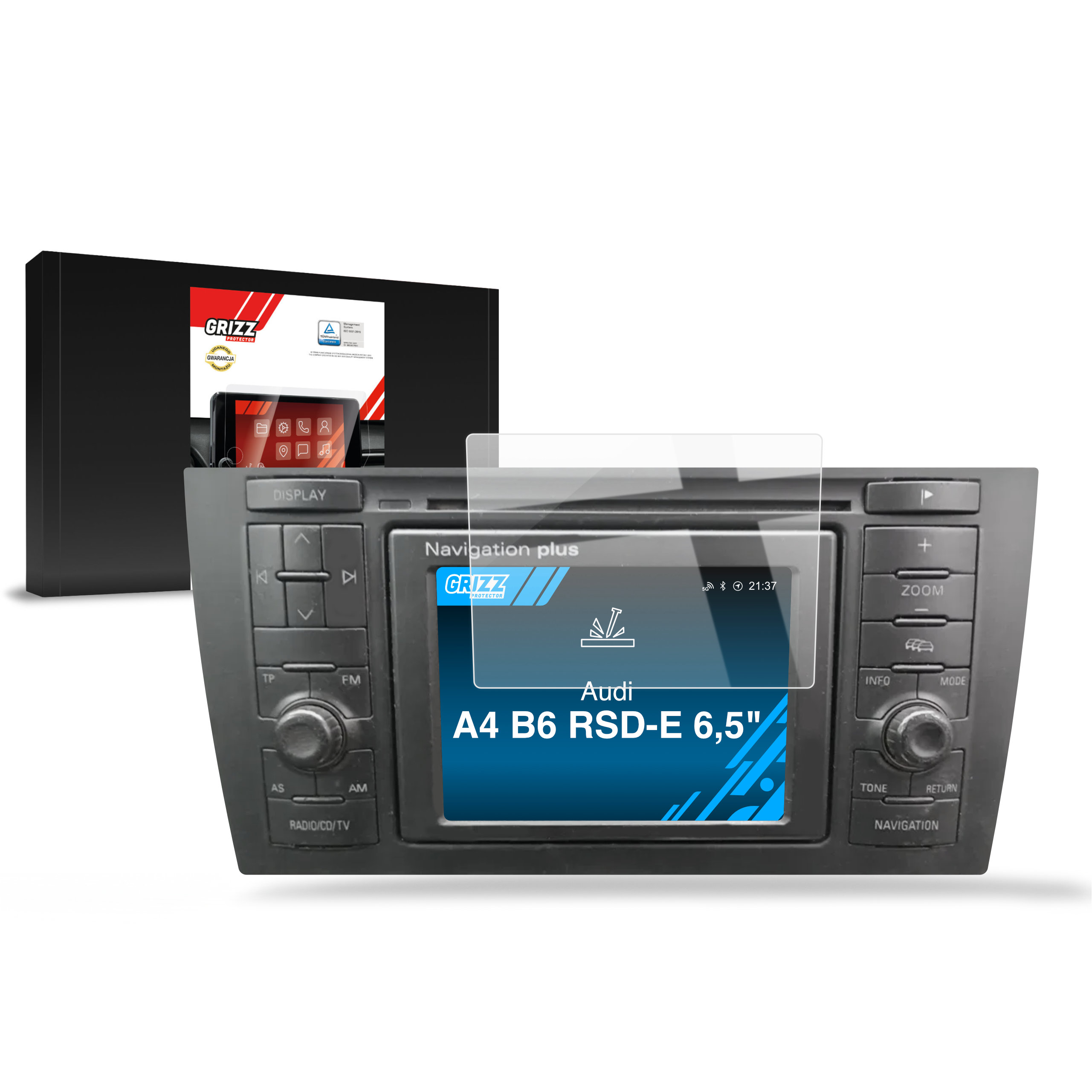 CarDisplay Protection Grizz Keramikfolie für Audi A4 B6 RSD-E (2000-2004)