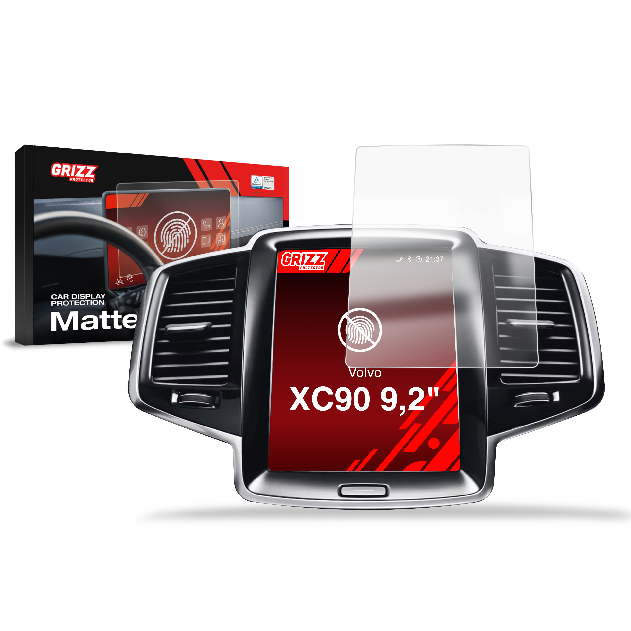 CarDisplay Protection Grizz Mattfolie für Volvo XC90 (2015-2020)