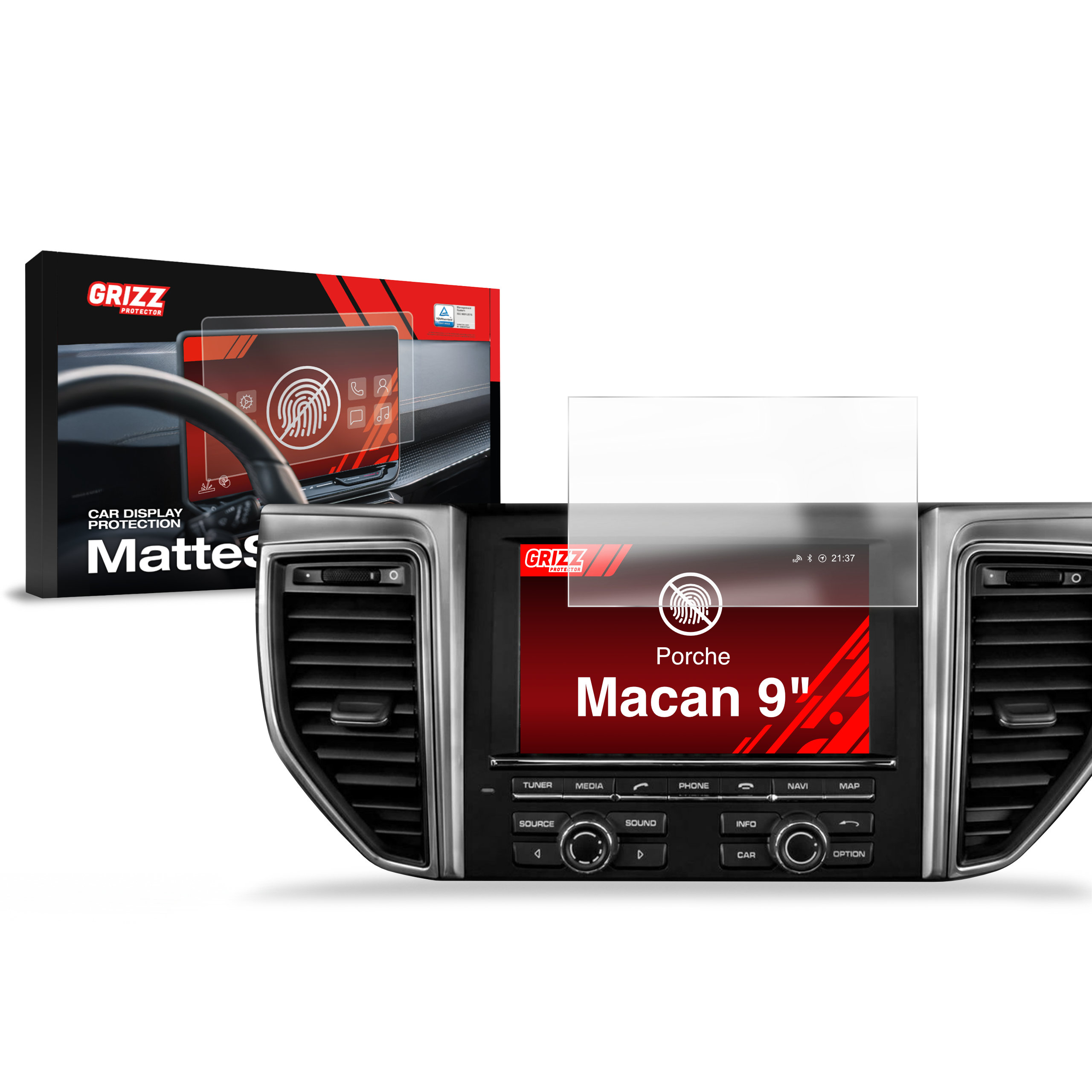 CarDisplay Protection Grizz Mattfolie für Porsche Macan 9