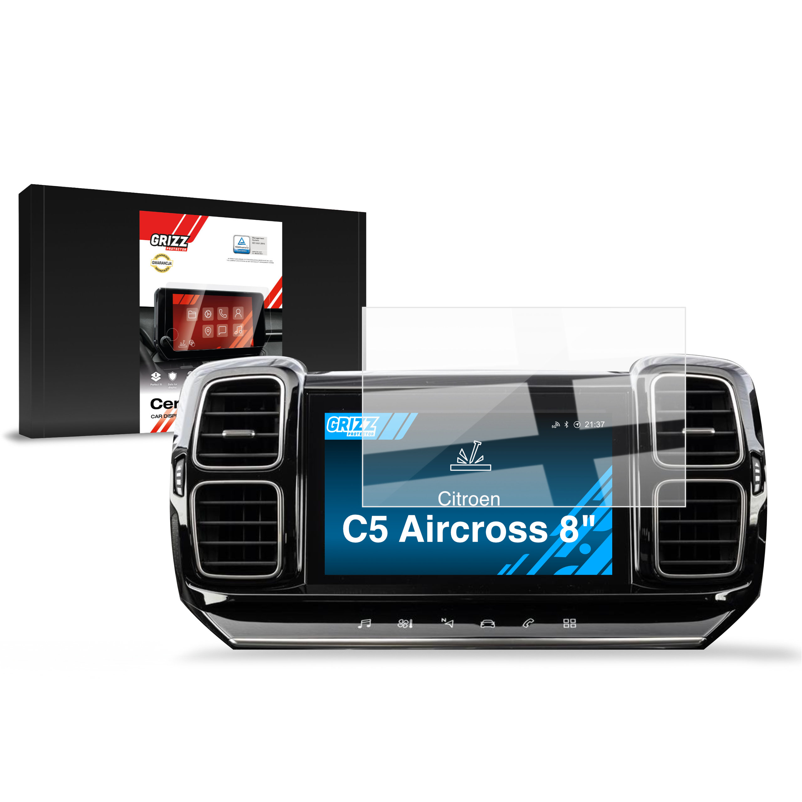 CarDisplay Protection Grizz Keramikfolie für Citroen C5 Aircross (2017-2021)