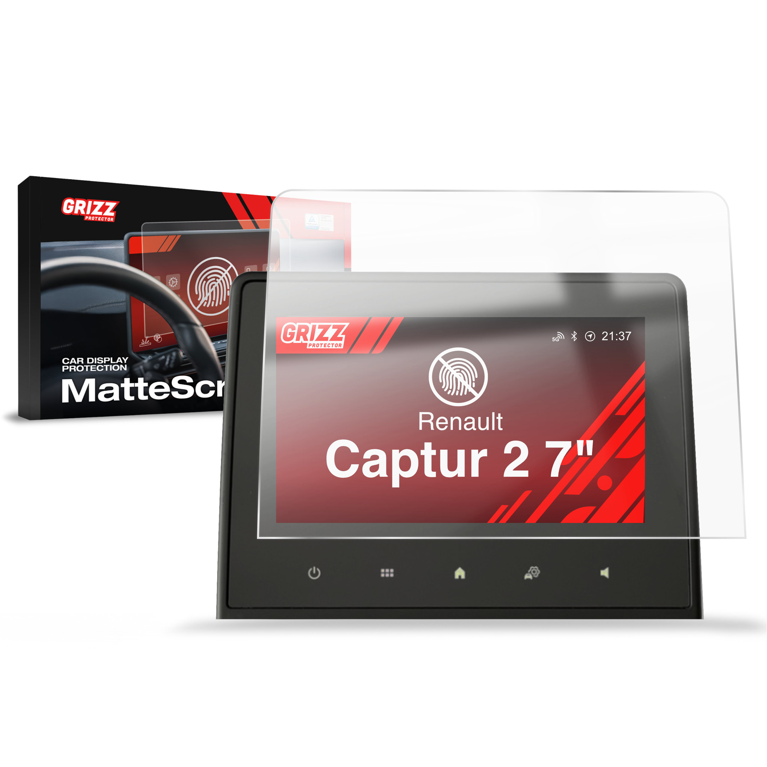 CarDisplay Protection Grizz Mattfolie für Renault Captur 2 7