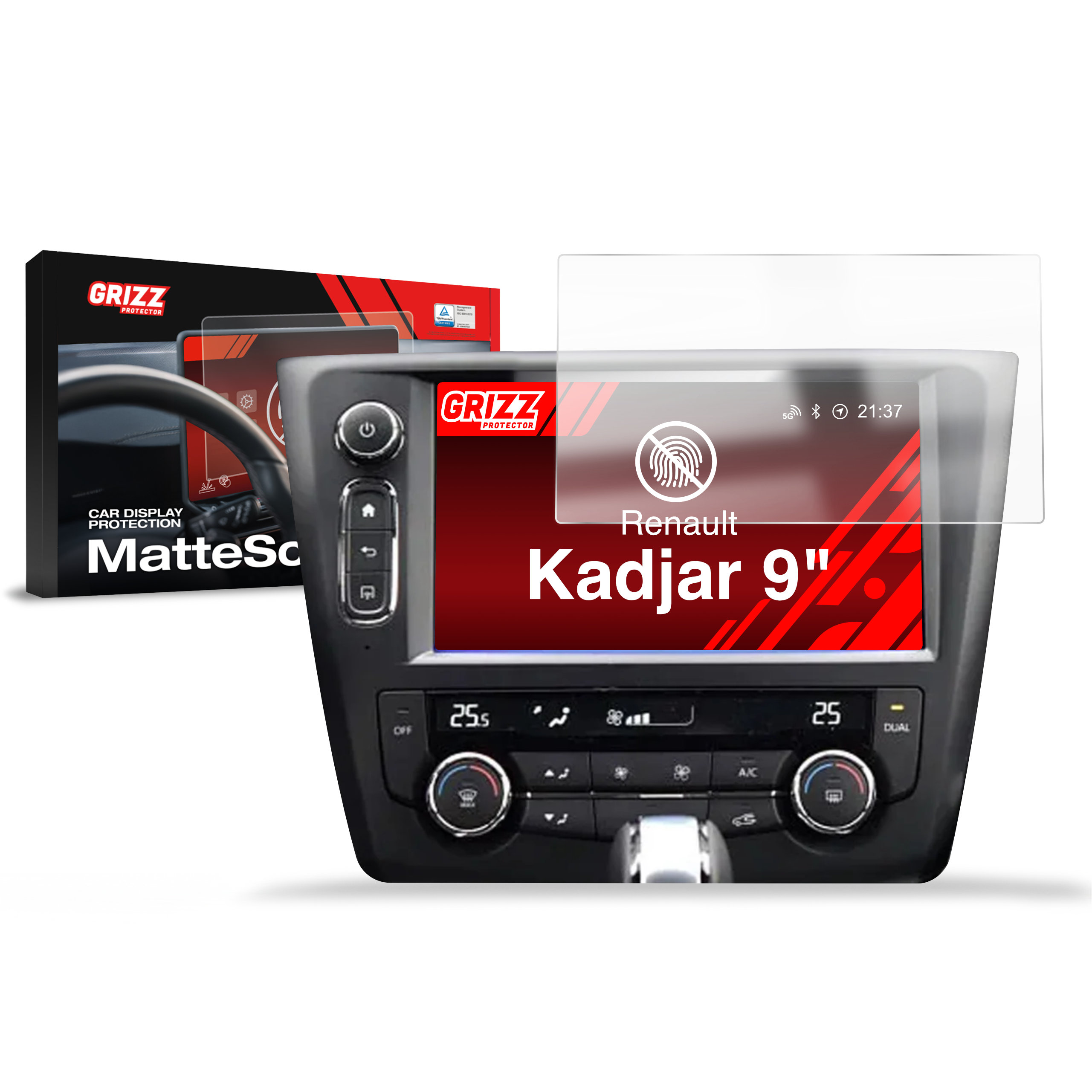 CarDisplay Protection Grizz Mattfolie für Renault Kadjar 9