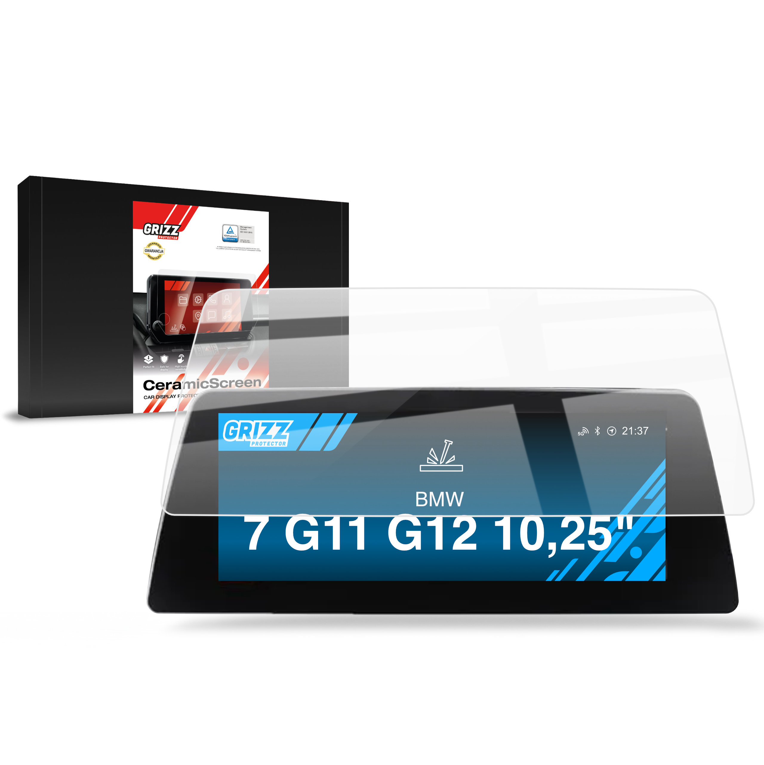 CarDisplay Protection Grizz Keramikfolie für BMW 7 G11 G12 10,25