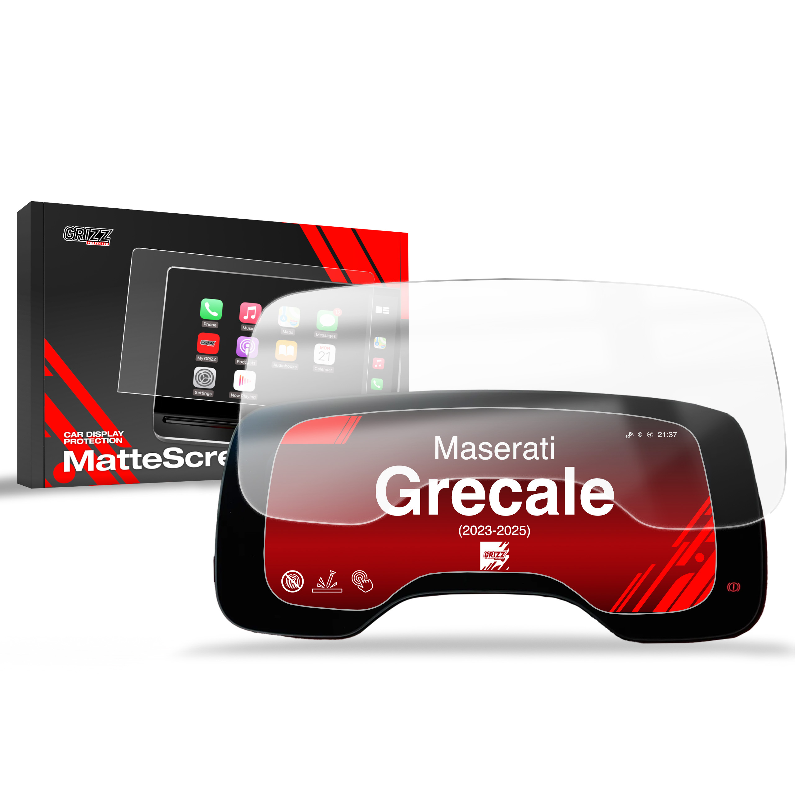 CarDisplay Protection Grizz Mattfolie für Maserati Grecale Virtual Cockpit (2023-2025)
