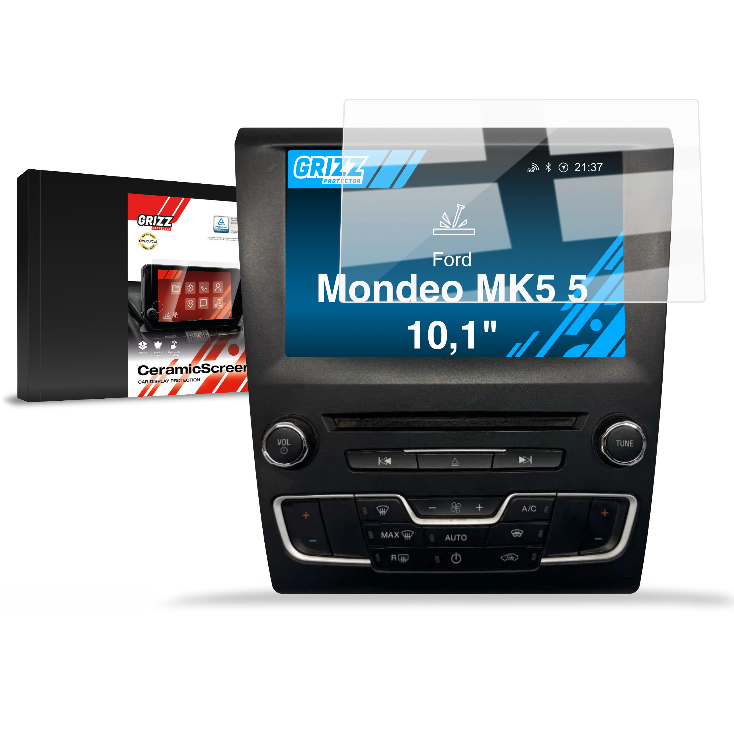 CarDisplay Protection Grizz Keramikfolie für Ford Mondeo MK5 5 (2014-2022)