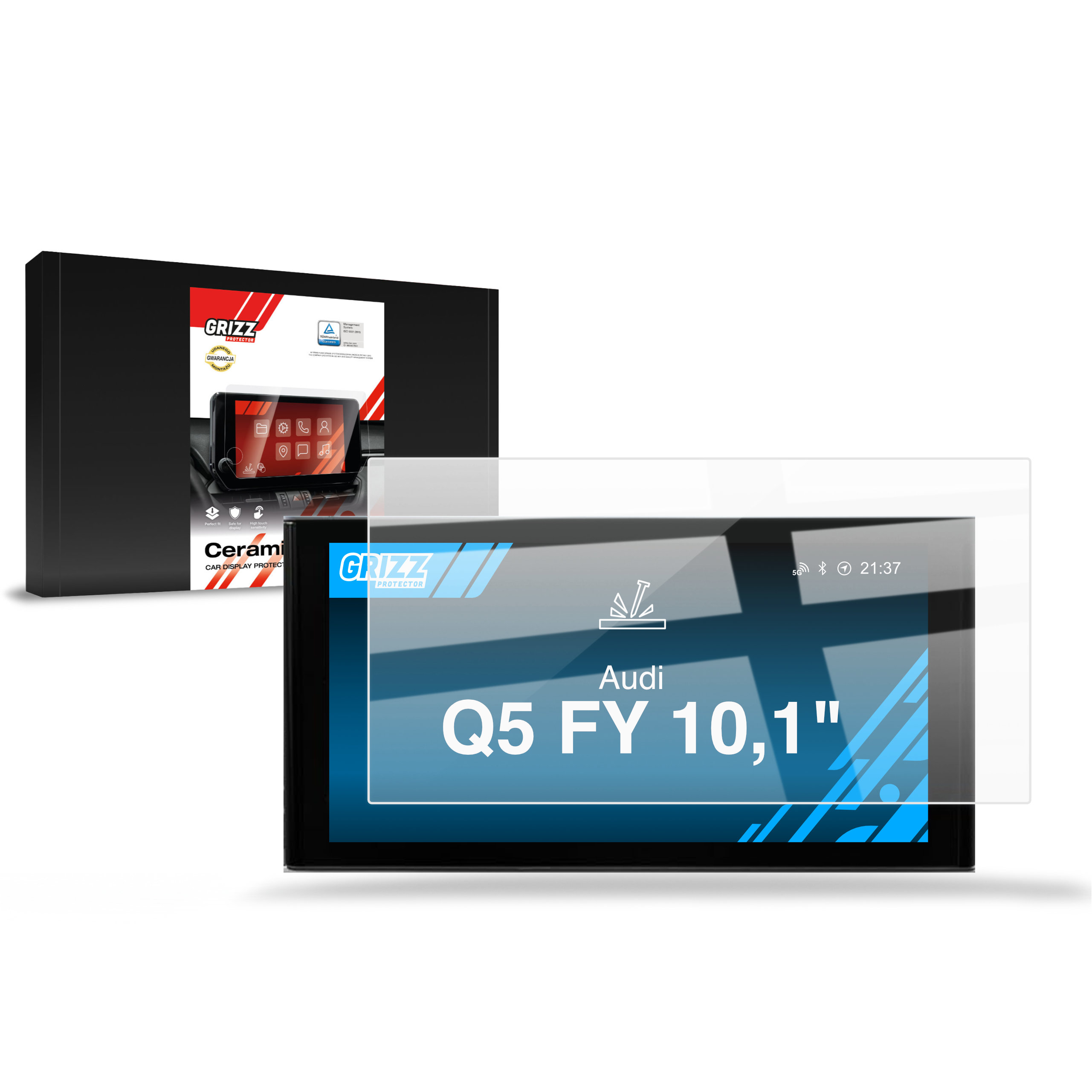 CarDisplay Protection Grizz Keramikfolie für Audi Q5 FY 10,1