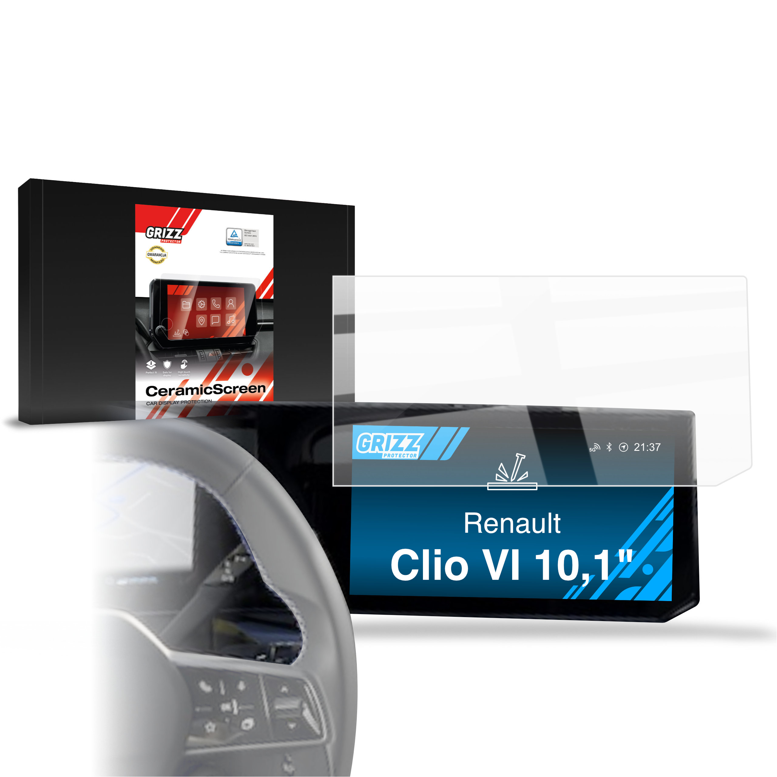 Folia ceramiczna Grizz Protector do  Renault Clio 6 10,1