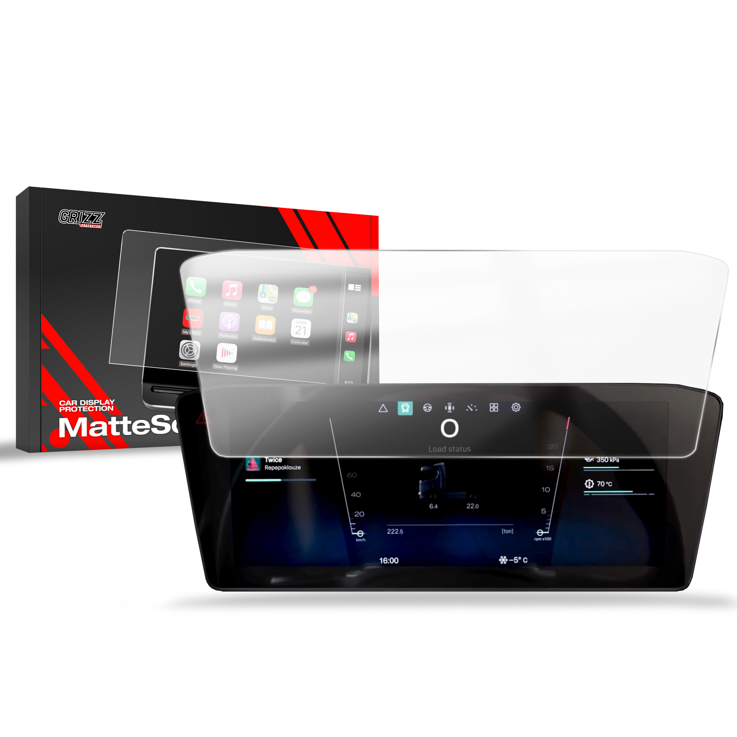 CarDisplay Protection Grizz Mattfolie für Scania S Virtual Cockpit (2024-2025)