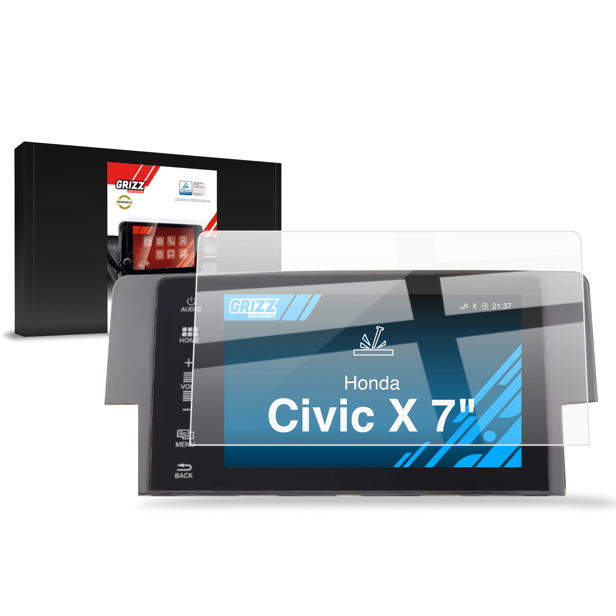 CarDisplay Protection Grizz Keramikfolie für Honda Civic X (2016-2020)