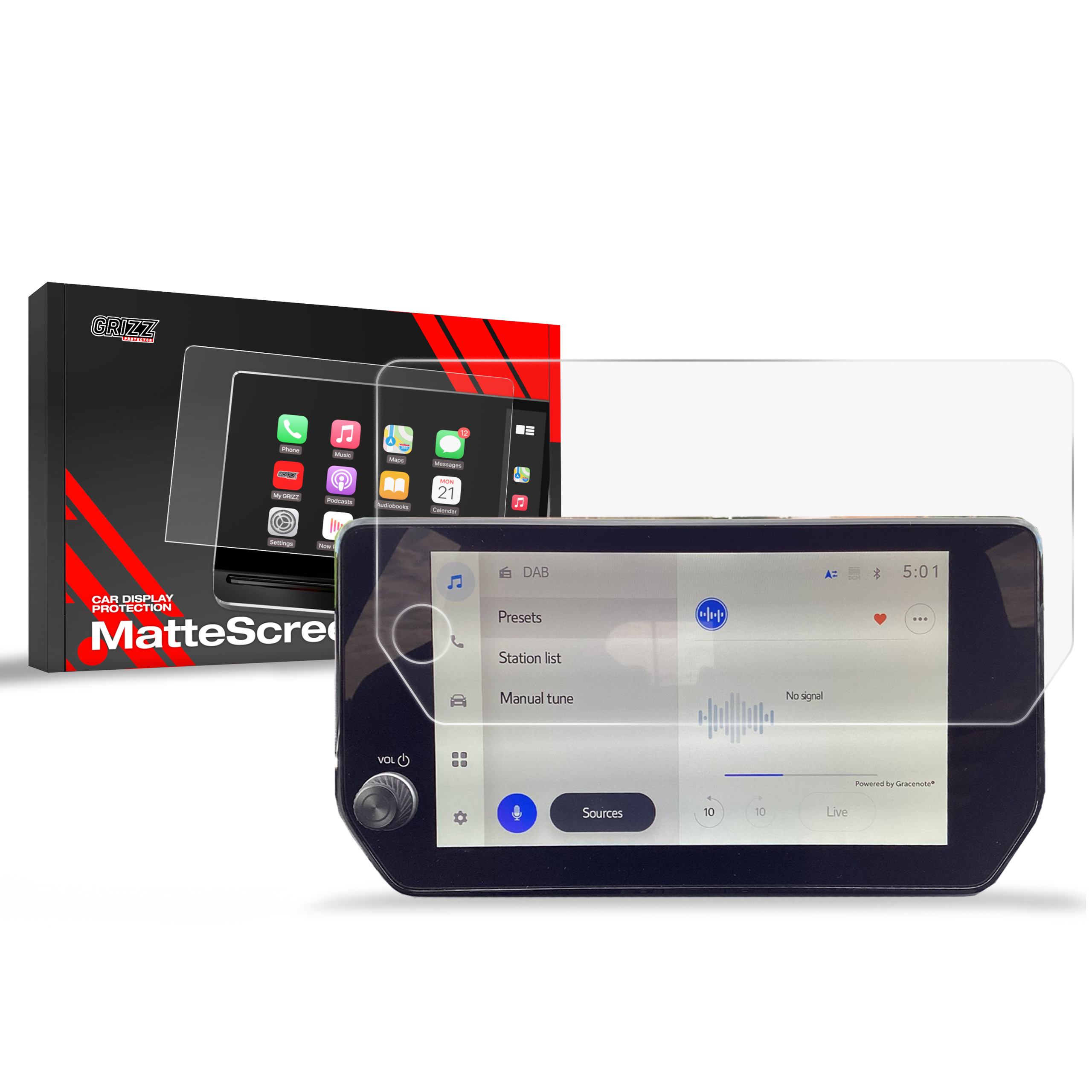 CarDisplay Protection Grizz Mattfolie für Suzuki Across 9