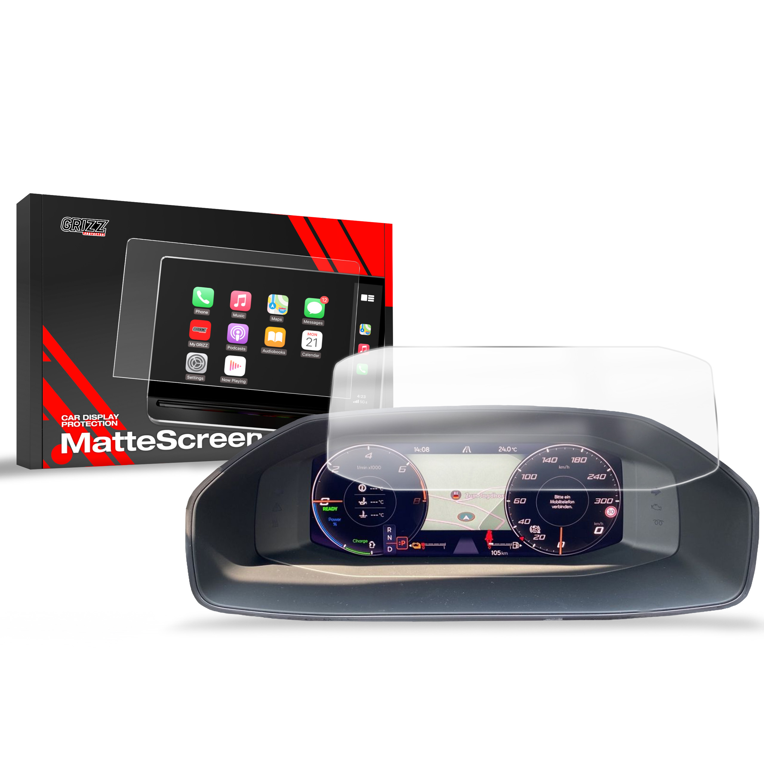 CarDisplay Protection Grizz Mattfolie für Cupra Formentor Virtual Cockpit 10,25