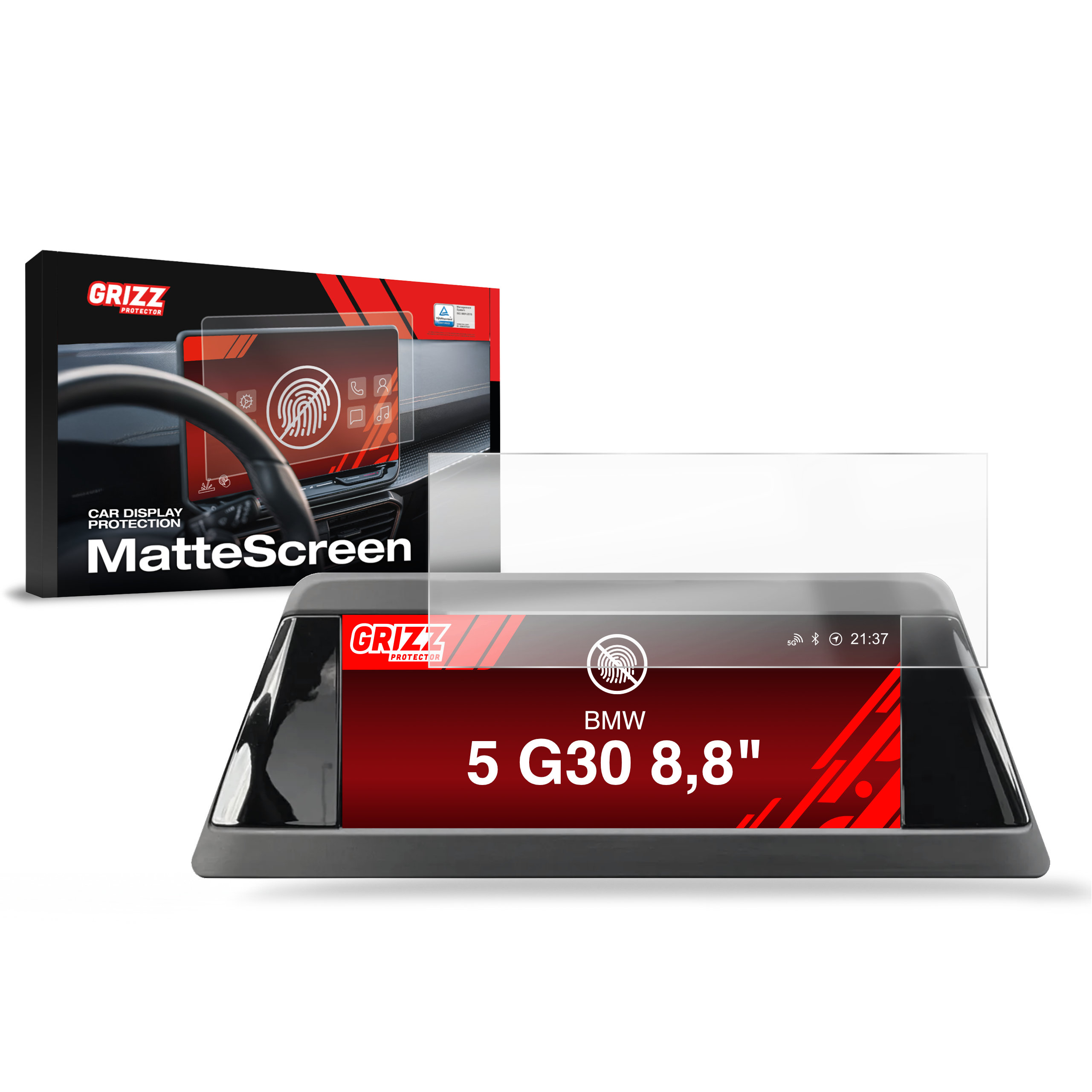 CarDisplay Protection Grizz Mattfolie für BMW 5 G30 8,8