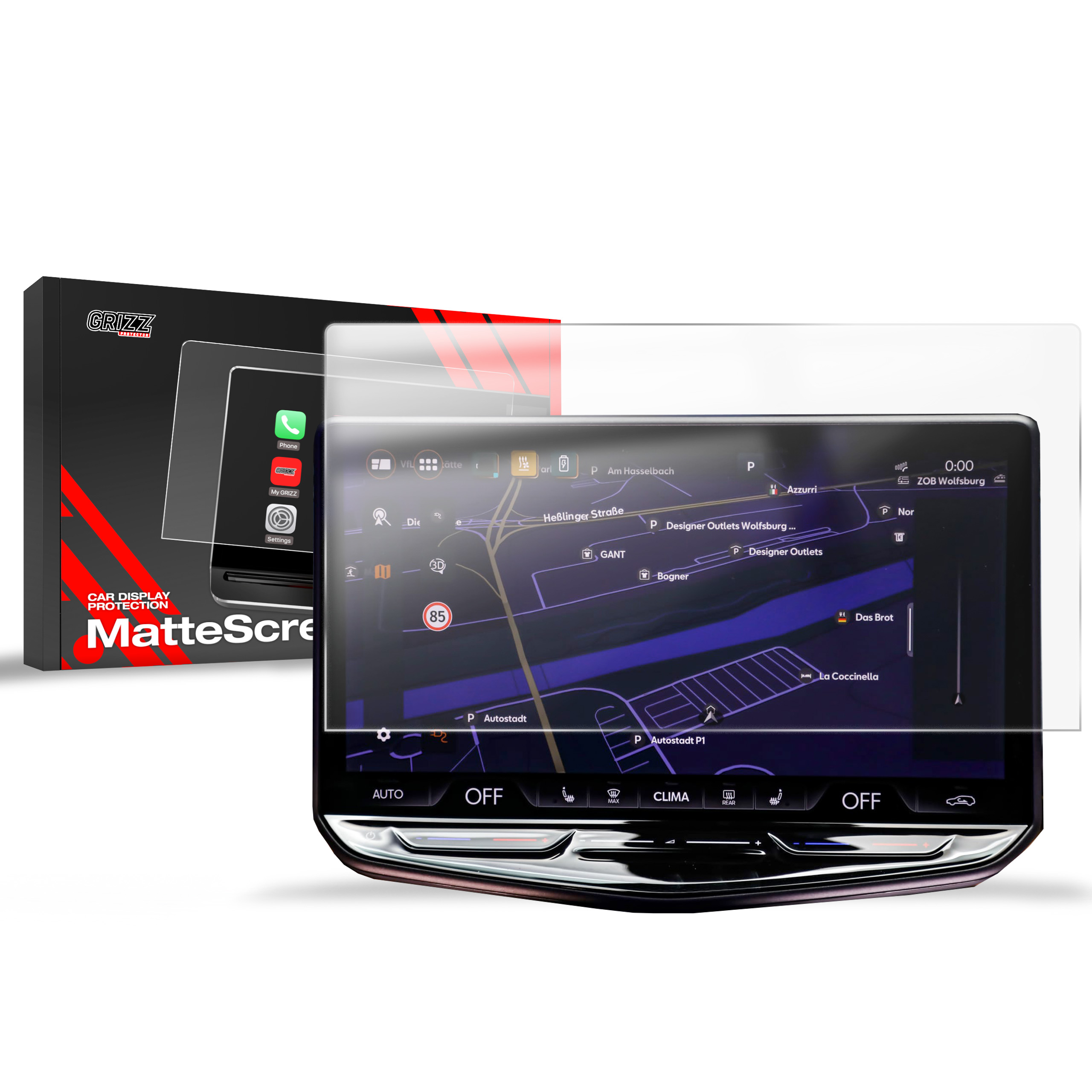 CarDisplay Protection Grizz Mattfolie für Cupra Tavascan 15