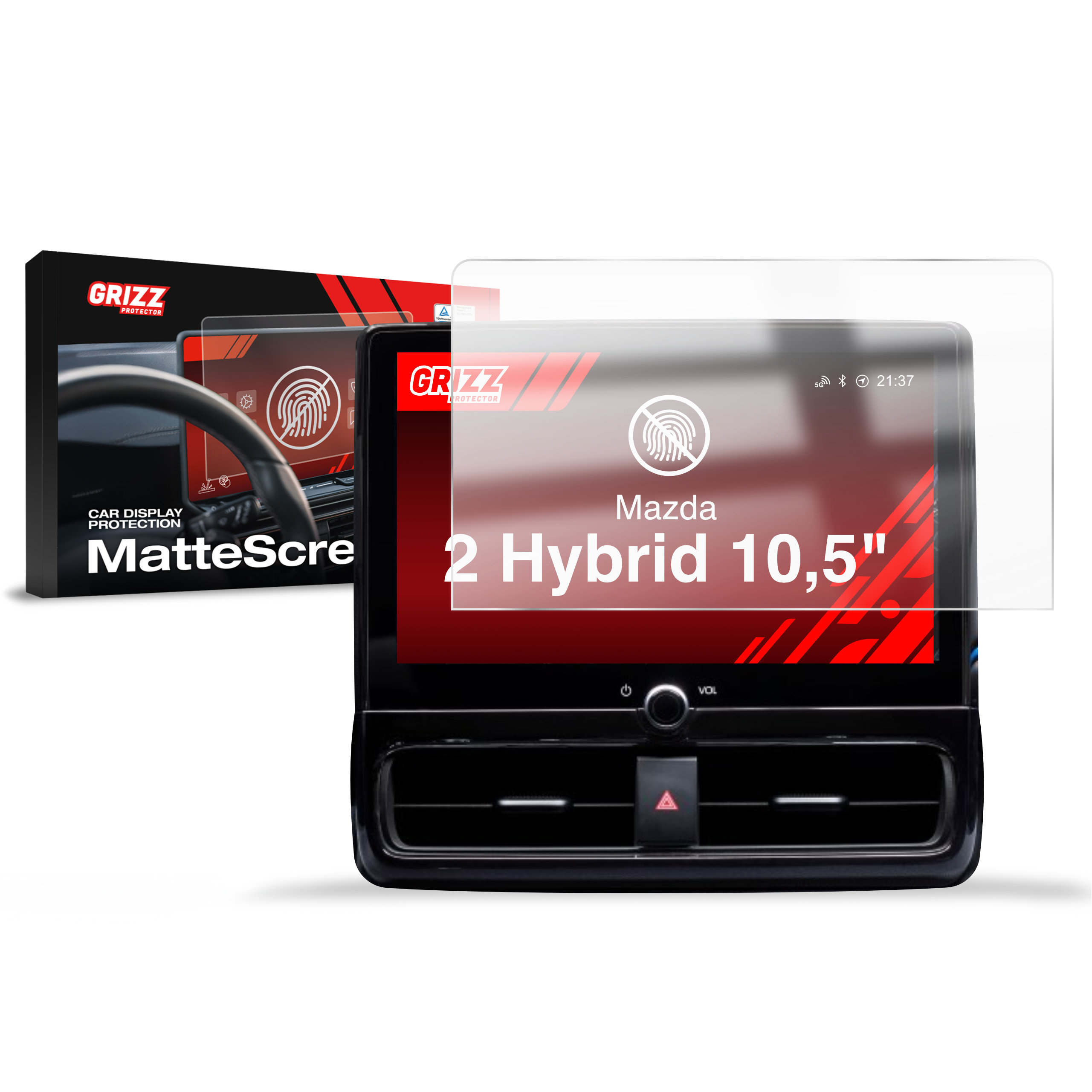 CarDisplay Protection Grizz Mattfolie für Hyundai i20 10,25