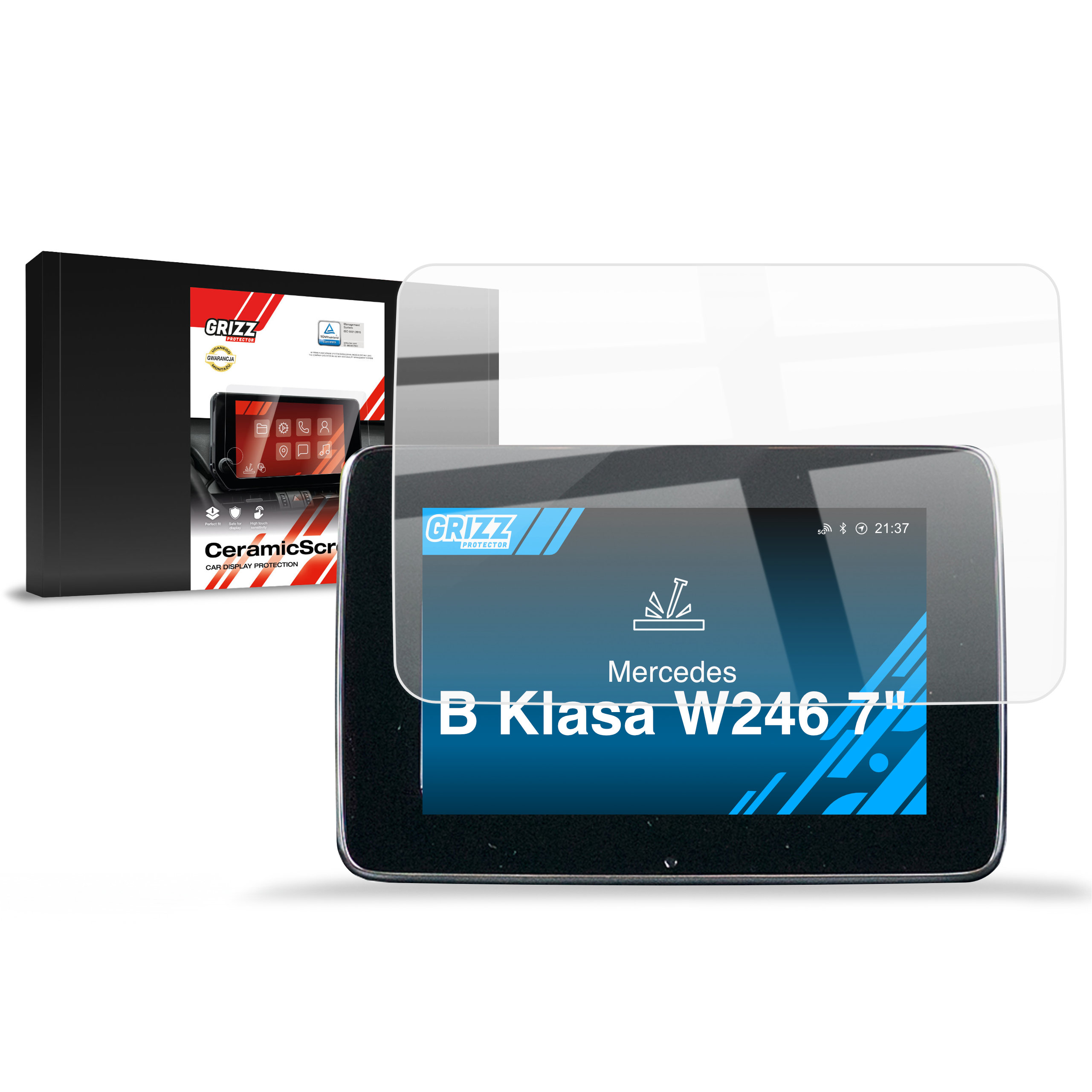 CarDisplay Protection Grizz Keramikfolie für Mercedes B Klasa W246 7