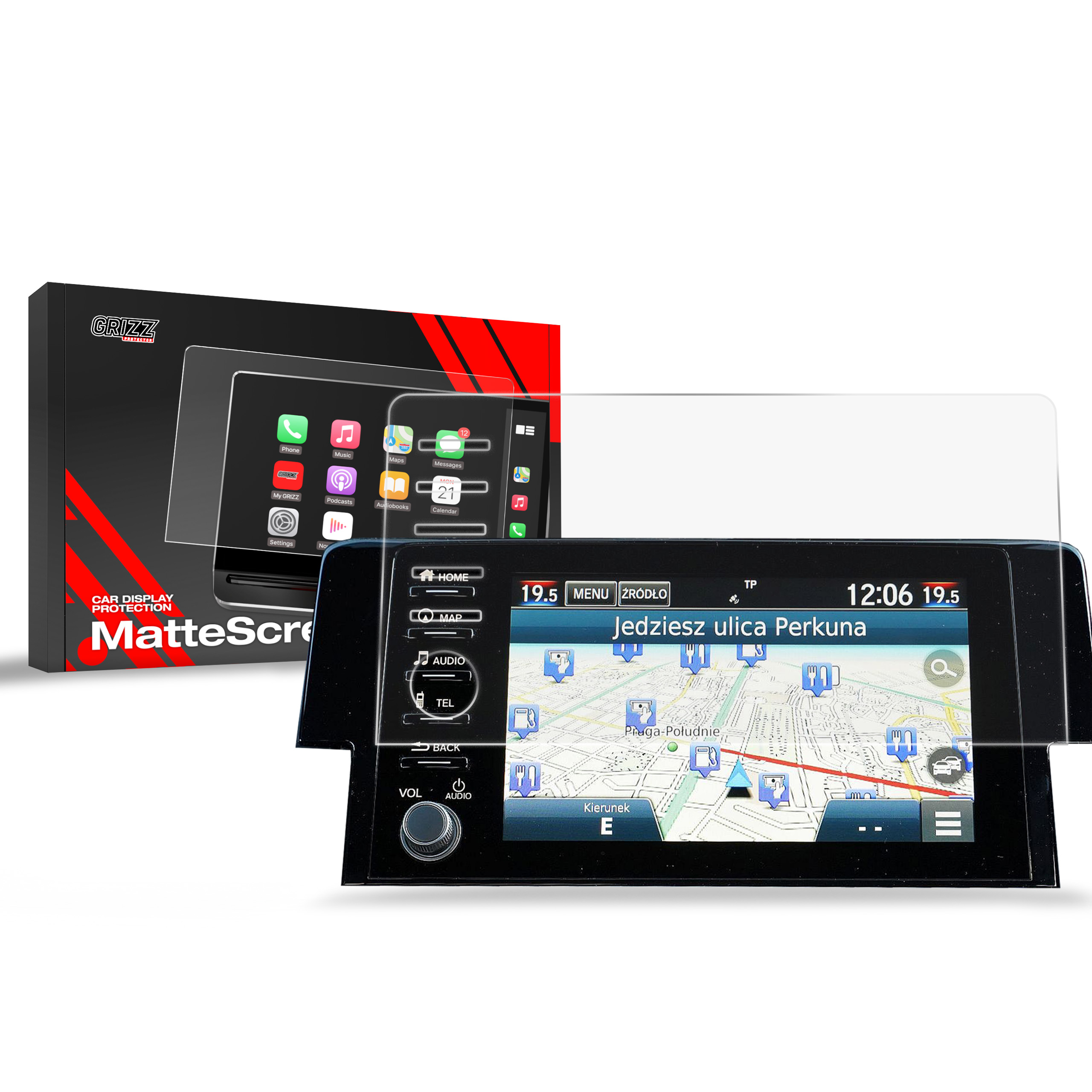 CarDisplay Protection Grizz Mattfolie für Honda Civic X (2020)