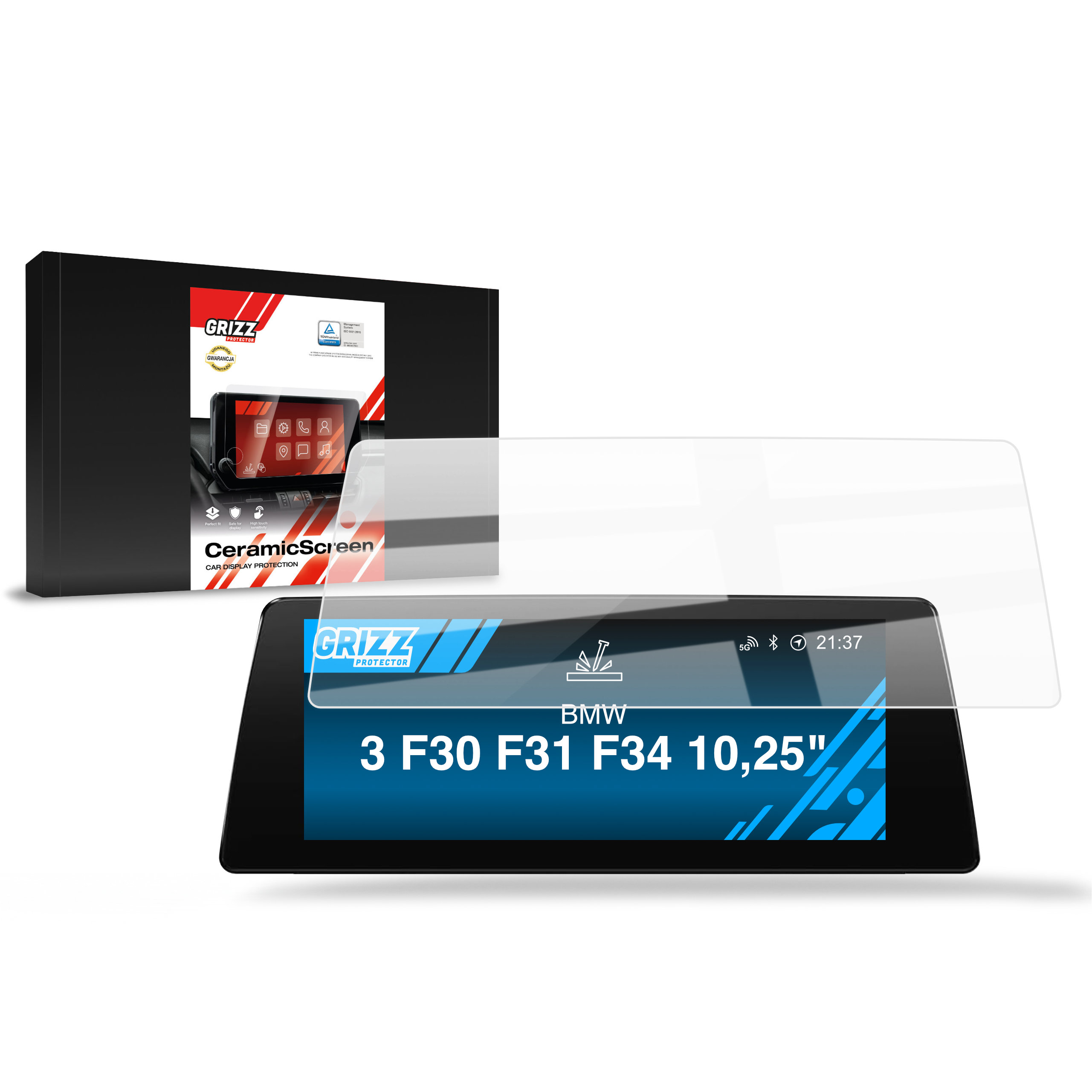 Folia ceramiczna Grizz Protector do BMW 3 F30 F31 F34 Android Radio 10,25