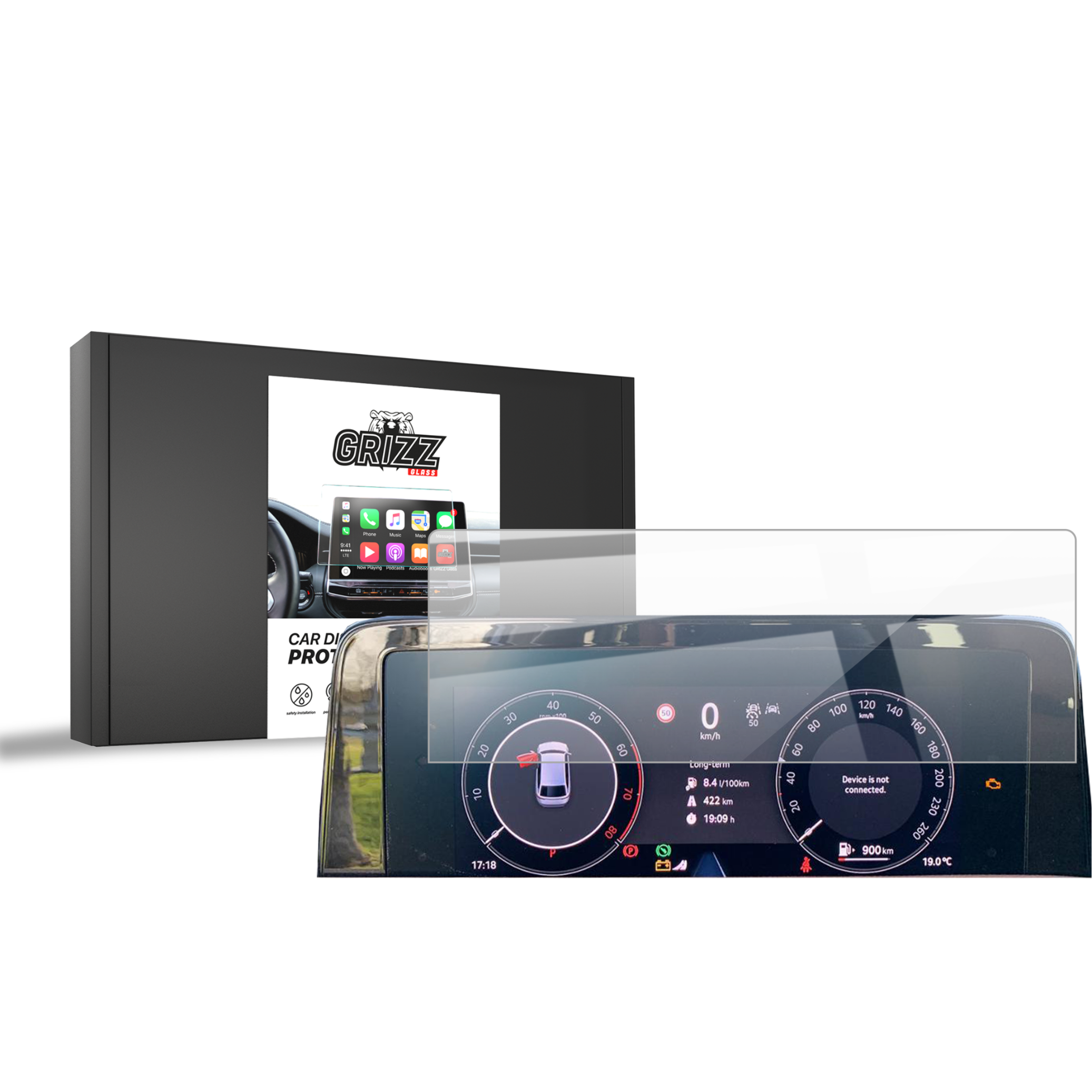 CarDisplay Protection Grizz Keramikfolie für Skoda Superb 4 Virtual Cockpit (2024-2025)