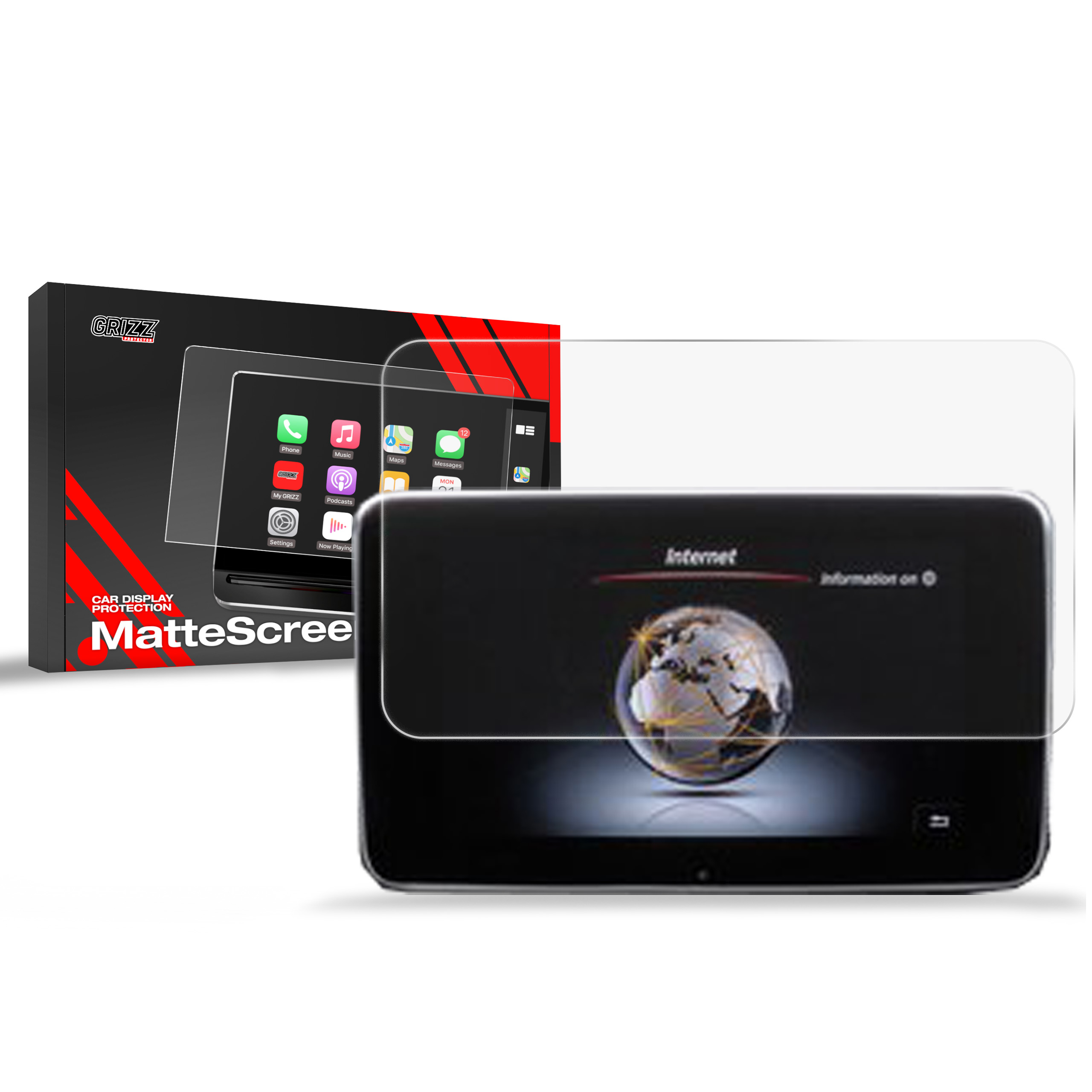 CarDisplay Protection Grizz Mattfolie für Mercedes V Klasa 10,25