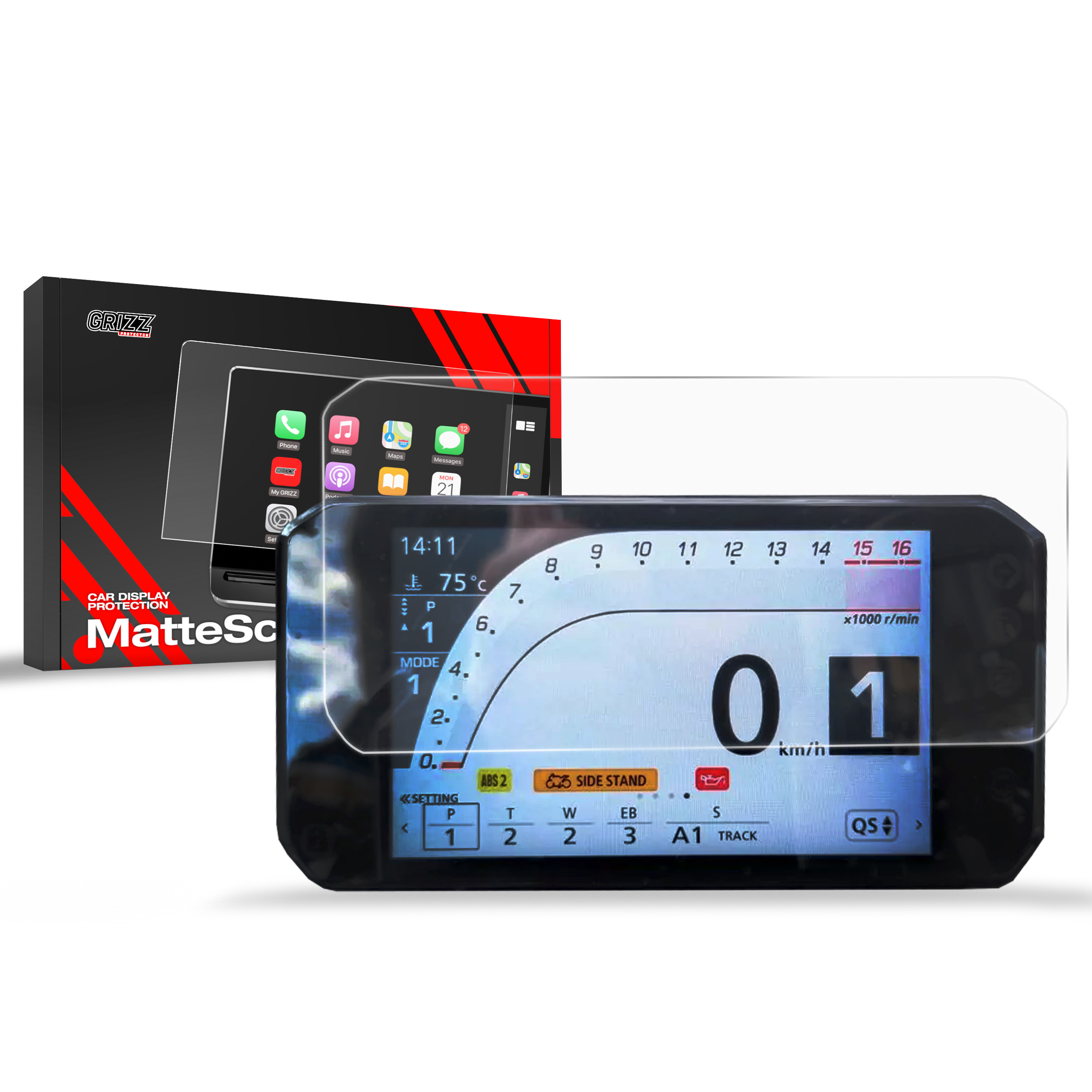CarDisplay Protection Grizz Mattfolie für Honda CBR650R 5
