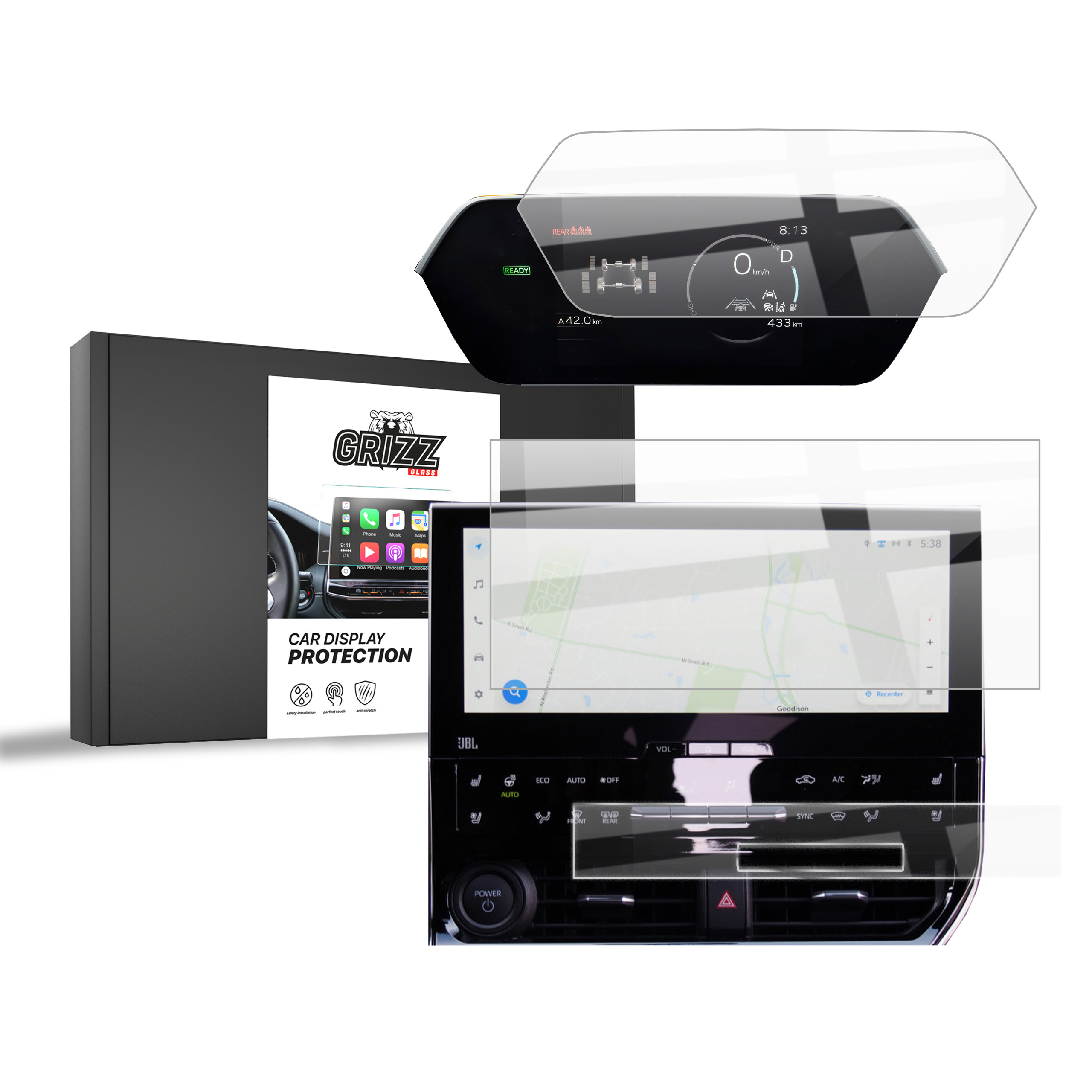 CarDisplay Protection Grizz Keramikfolie für Subaru Solterra EV (2022-2025)