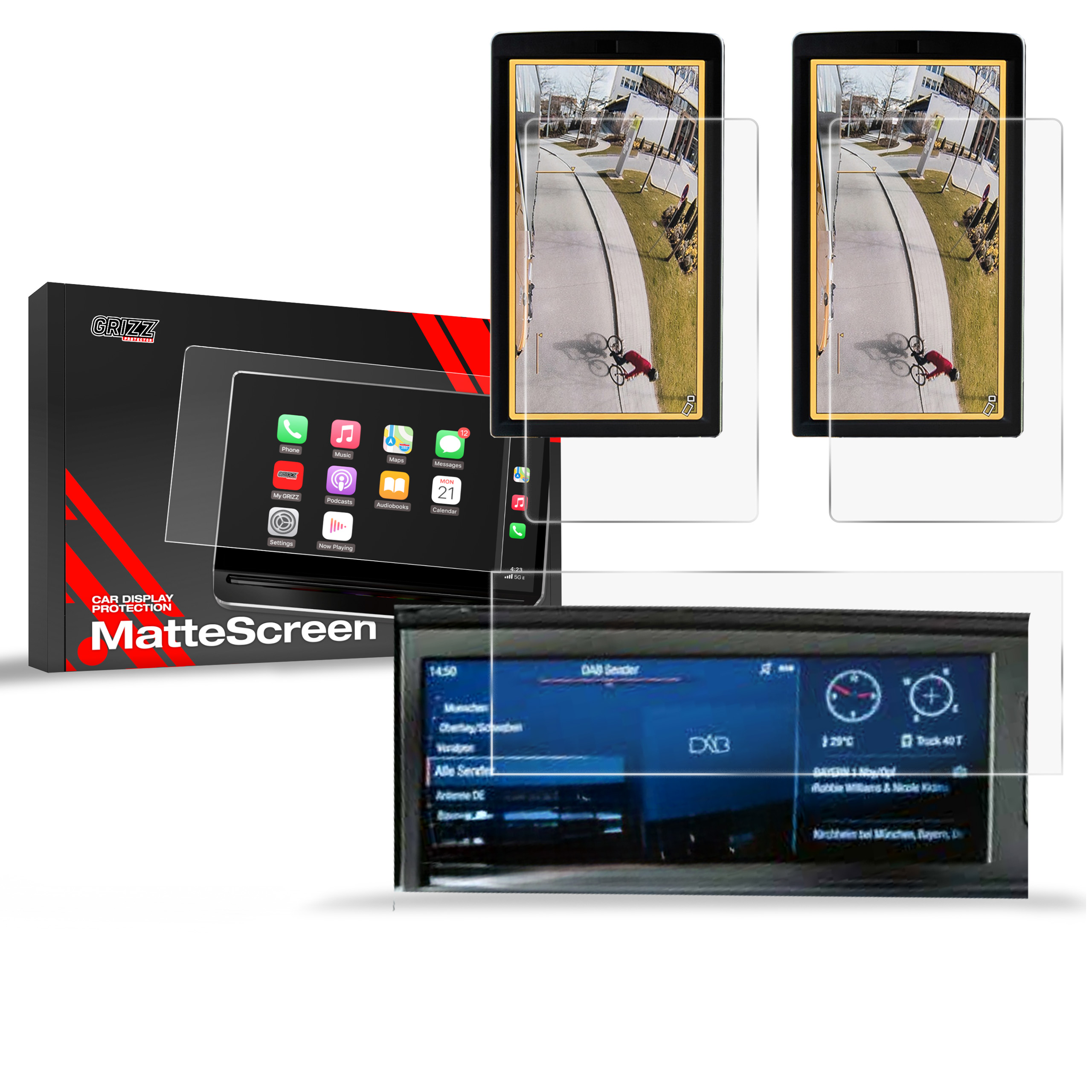 CarDisplay Protection Grizz Mattfolie für MAN TGL 12,3