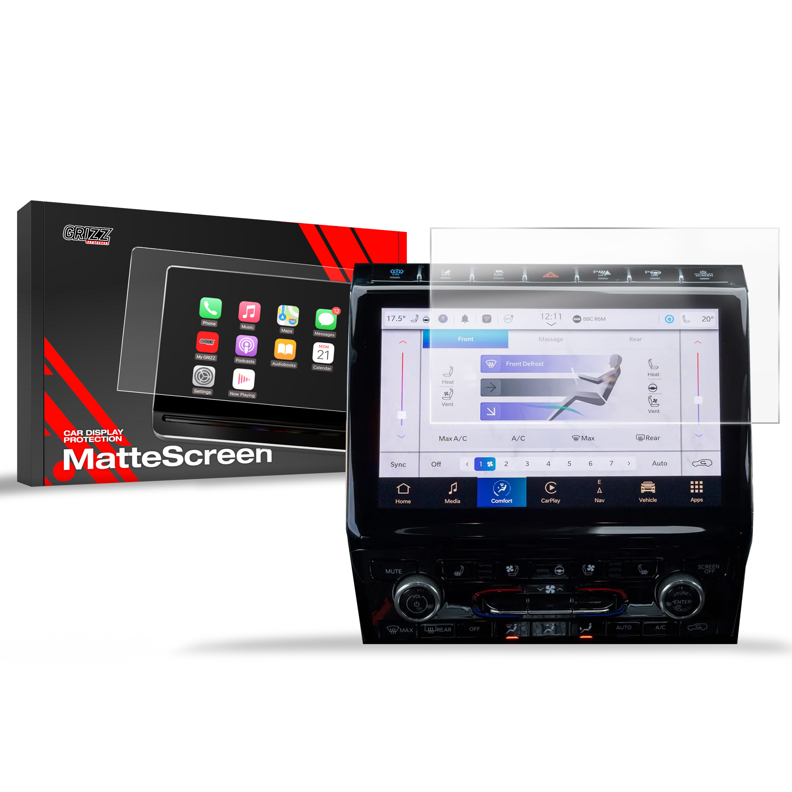 CarDisplay Protection Grizz Mattfolie für Jeep Grand Cherokee (2020-2025)