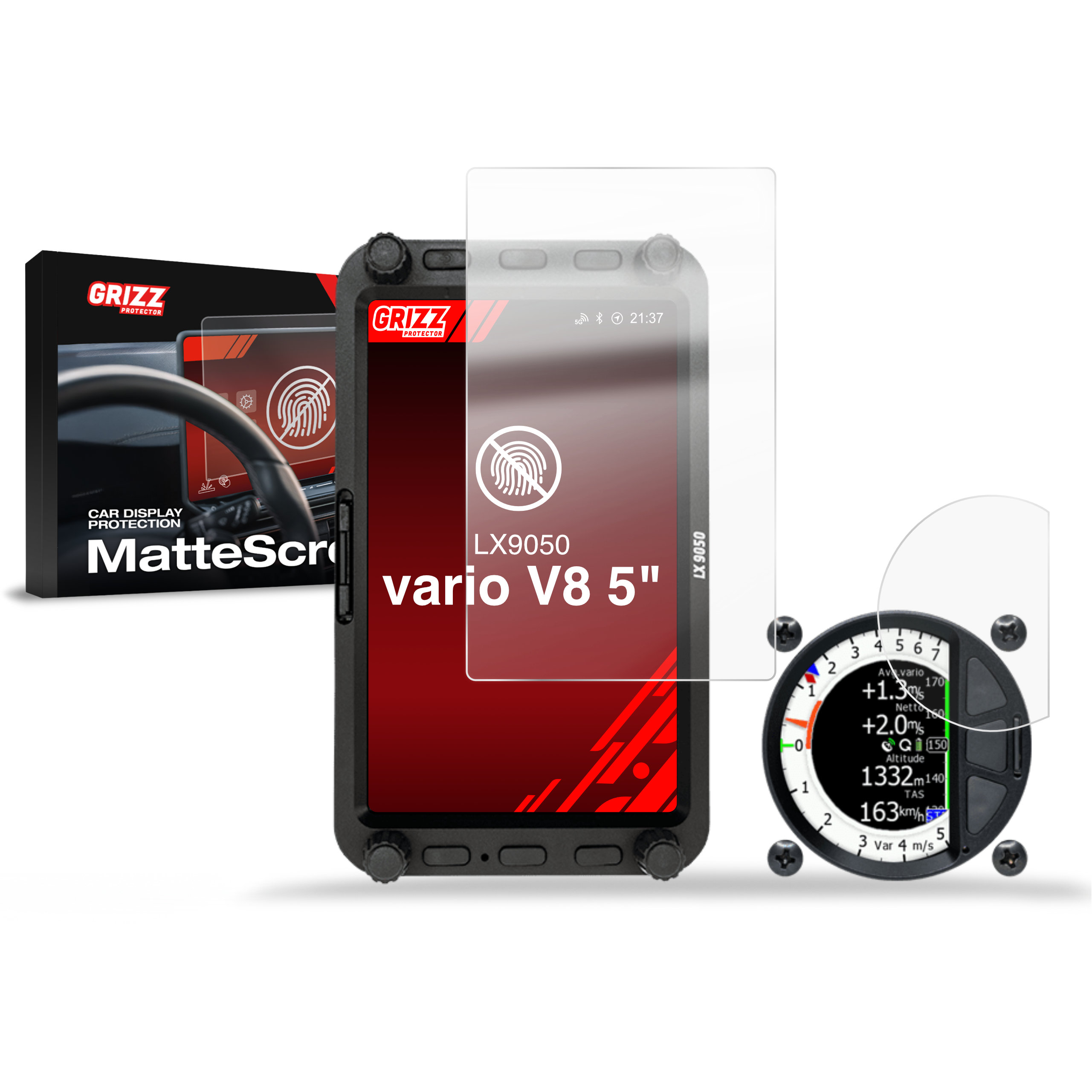 CarDisplay Protection Grizz Mattfolie für LX9050 vario V8