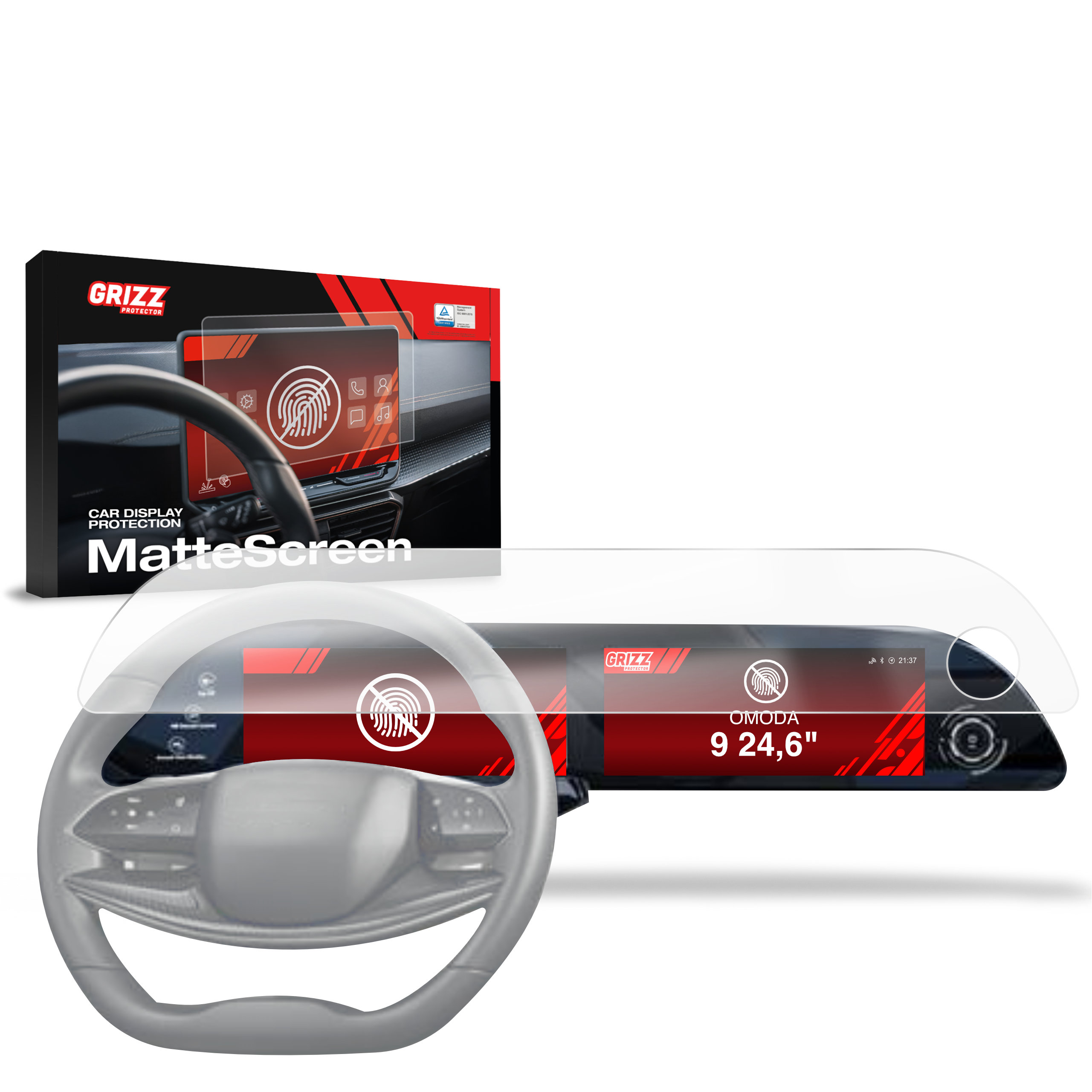 CarDisplay Protection Grizz Mattfolie für OMODA 9 (2025-2026)